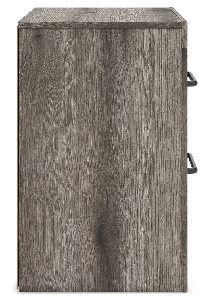 Graystorm - Two Drawer Night Stand - Brown Gray - Image 6