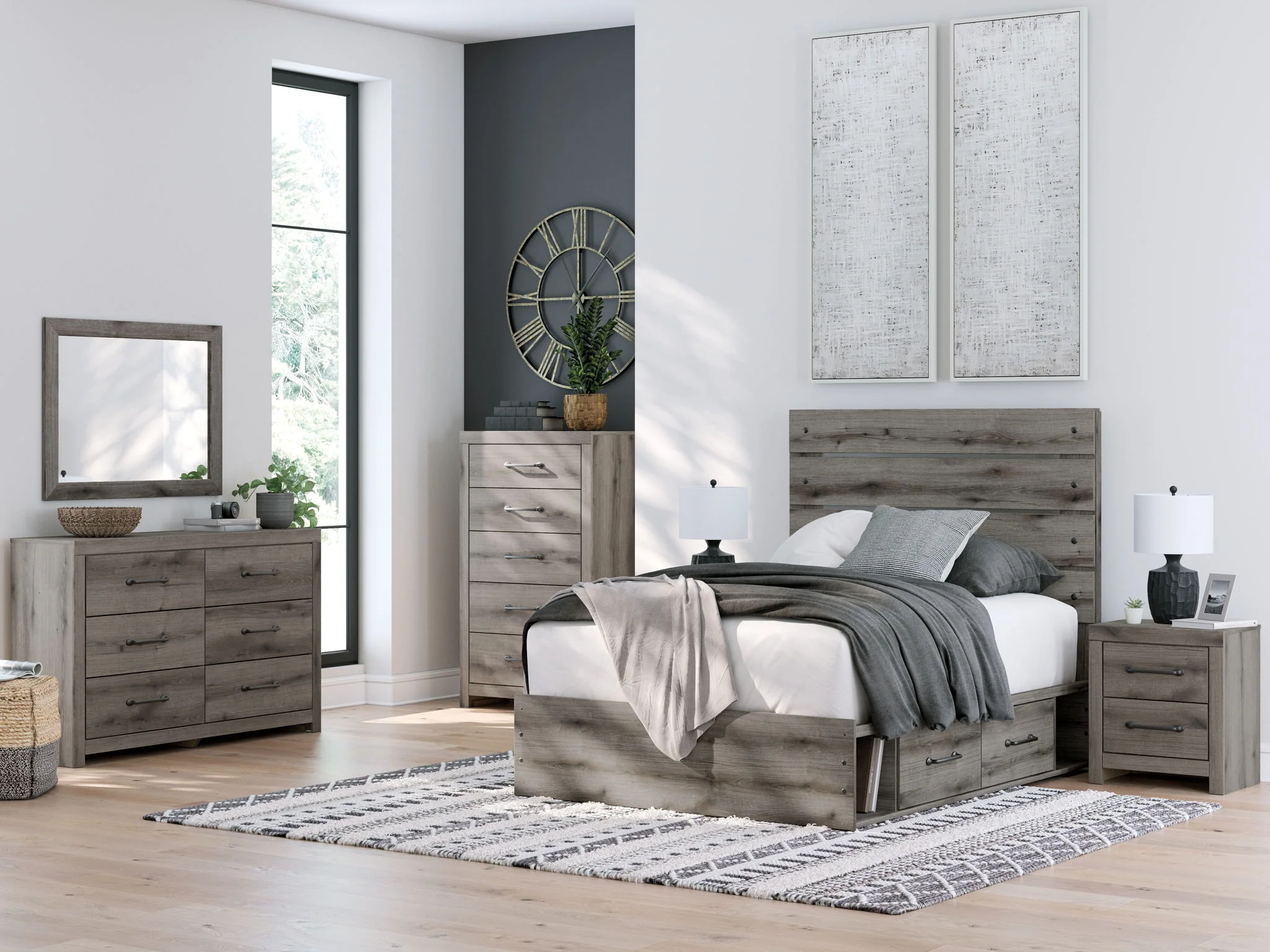 Graystorm - Panel Bed With Storage - Image 10