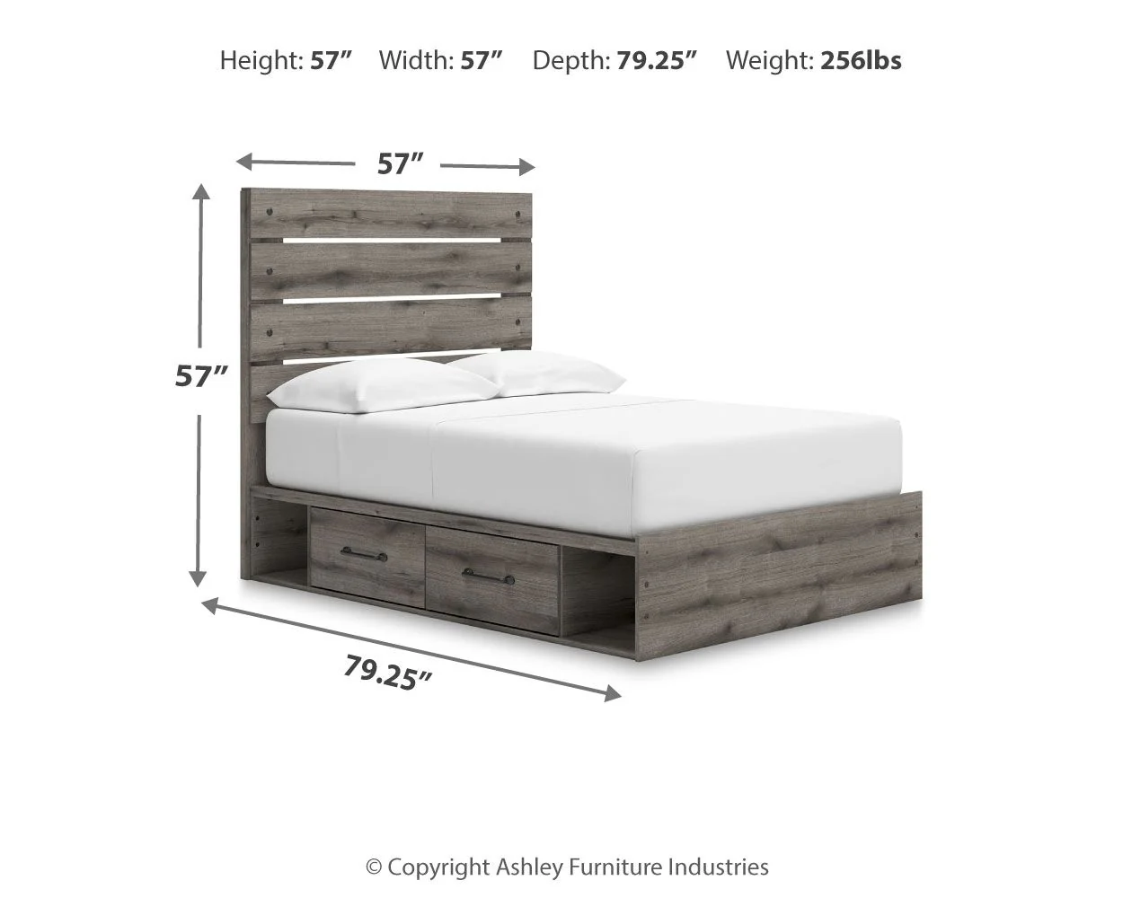 Graystorm - Panel Bed With Storage - Image 11
