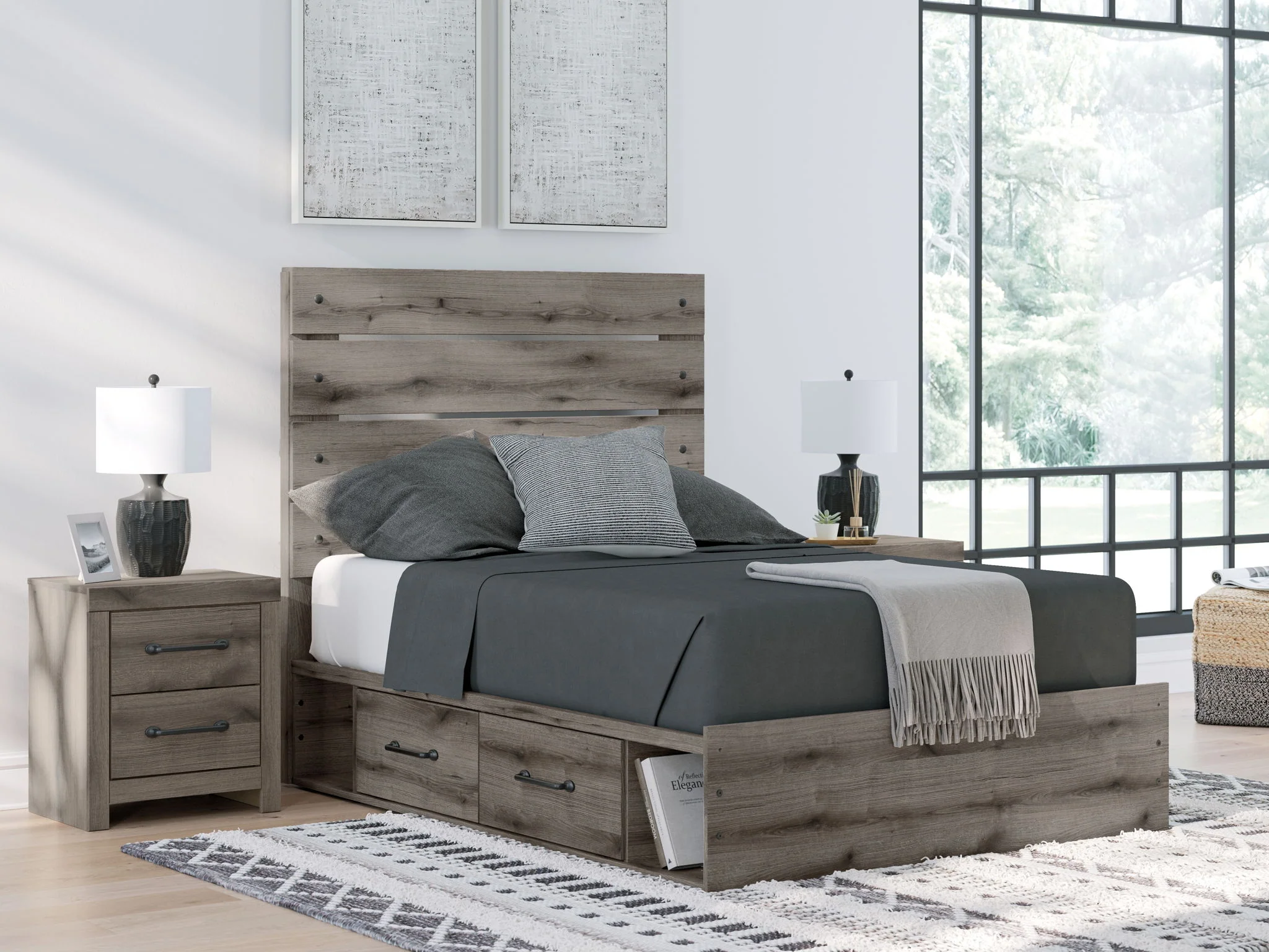 Graystorm - Panel Bed With Storage - Image 7