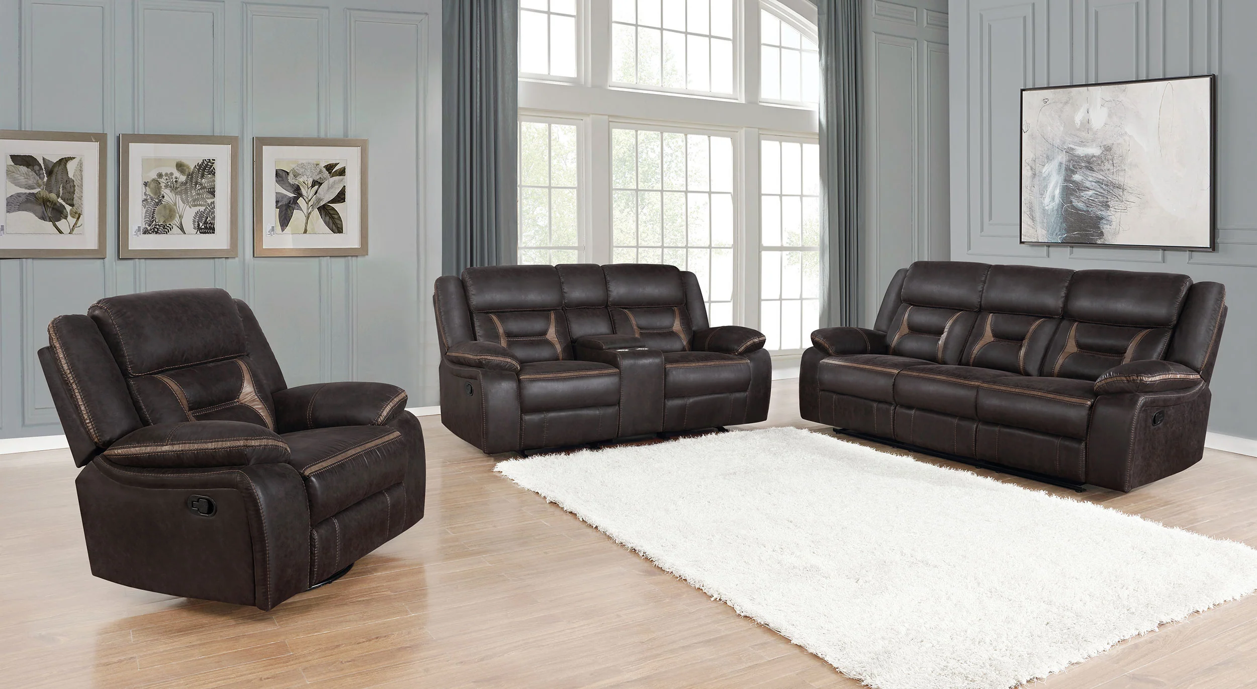Greer - Upholstered Reclining Sofa Set - Image 64