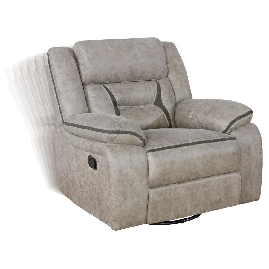 Greer - Upholstered Swivel Glider Recliner Chair - Image 7