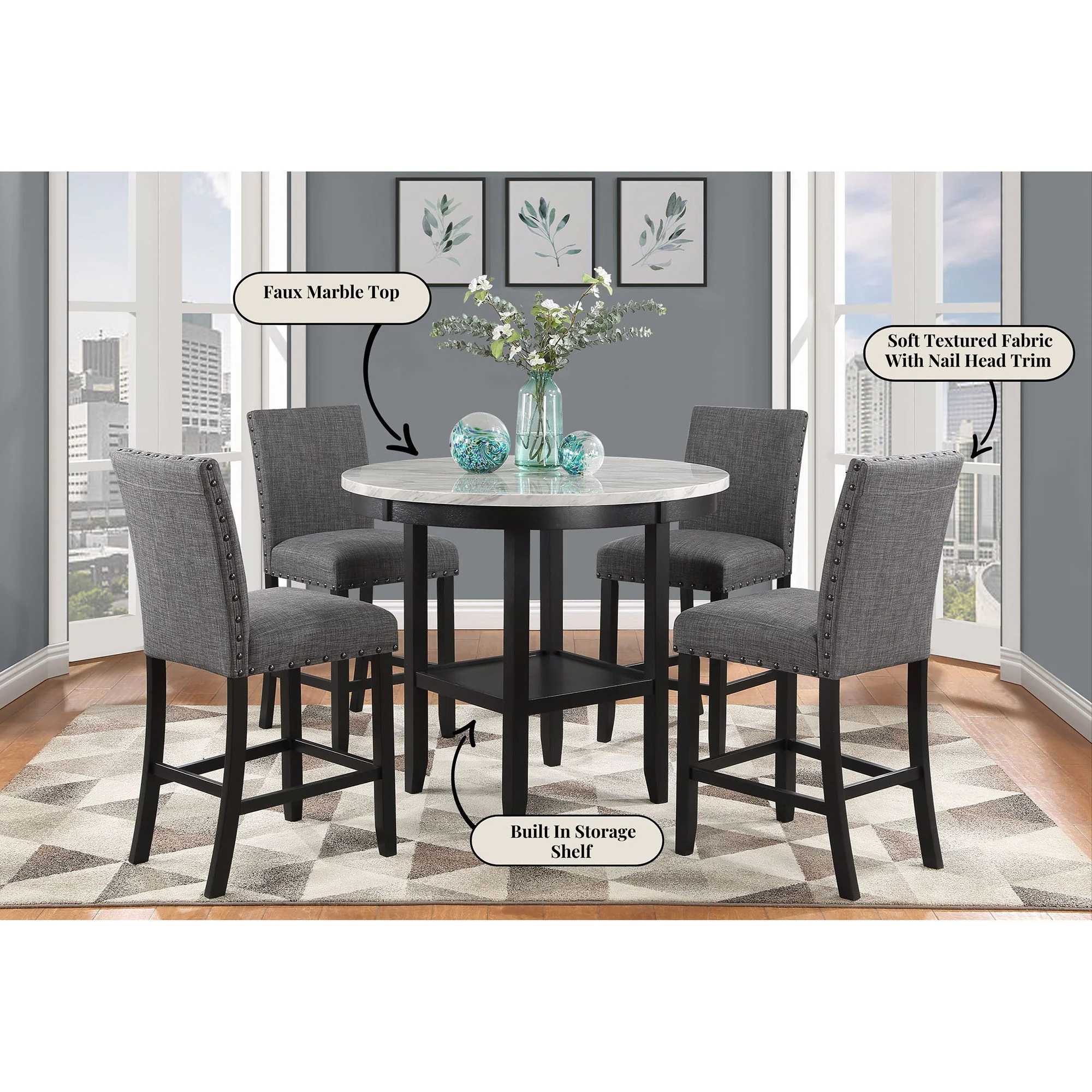 Greta - Bar Table - Antique White - Image 4