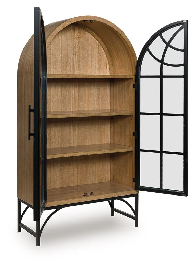 Gwenwich - Accent Cabinet - Natural / Black - Image 4