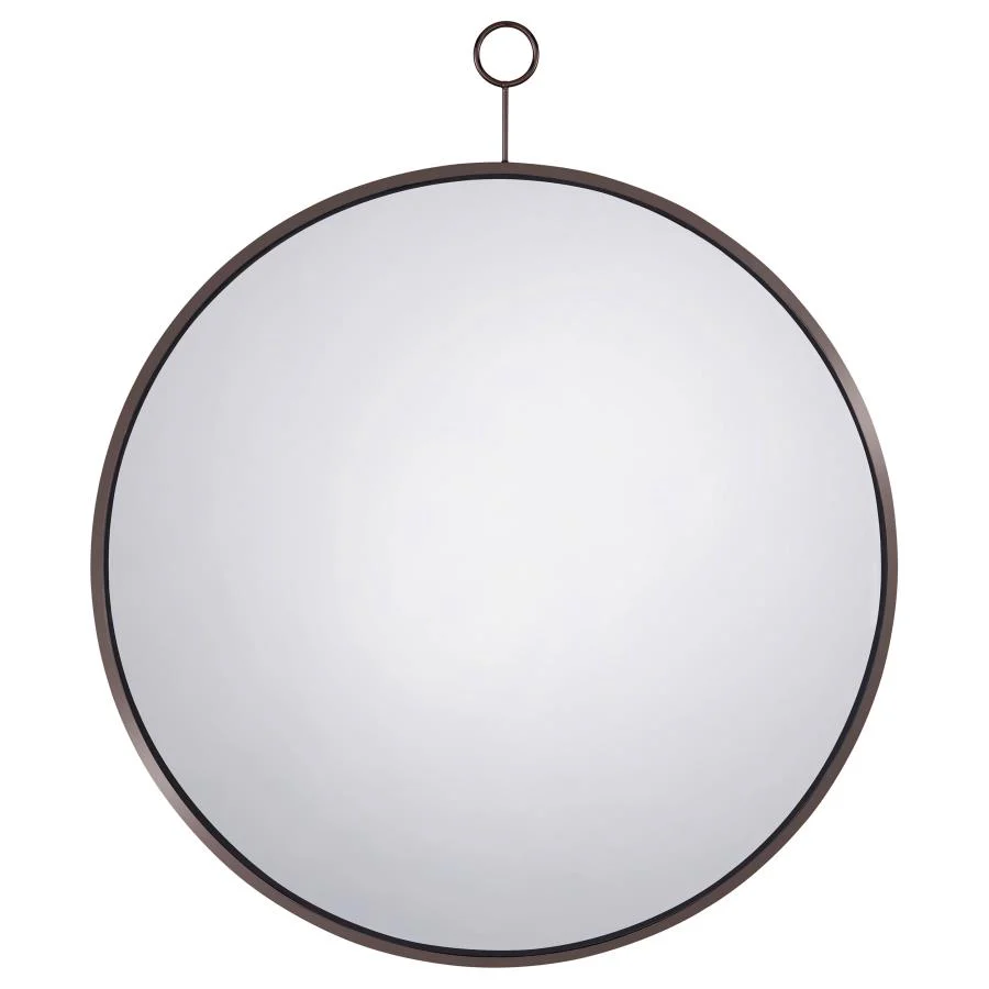 Gwyneth - Round Wall Mirror - Black Nickel - Image 2