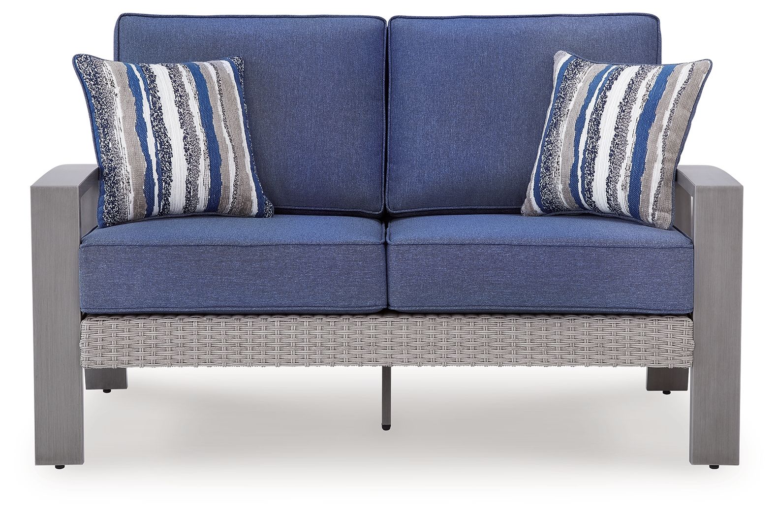 Half Moon Beach - Loveseat With Cushion - Blue / Gray - Image 6