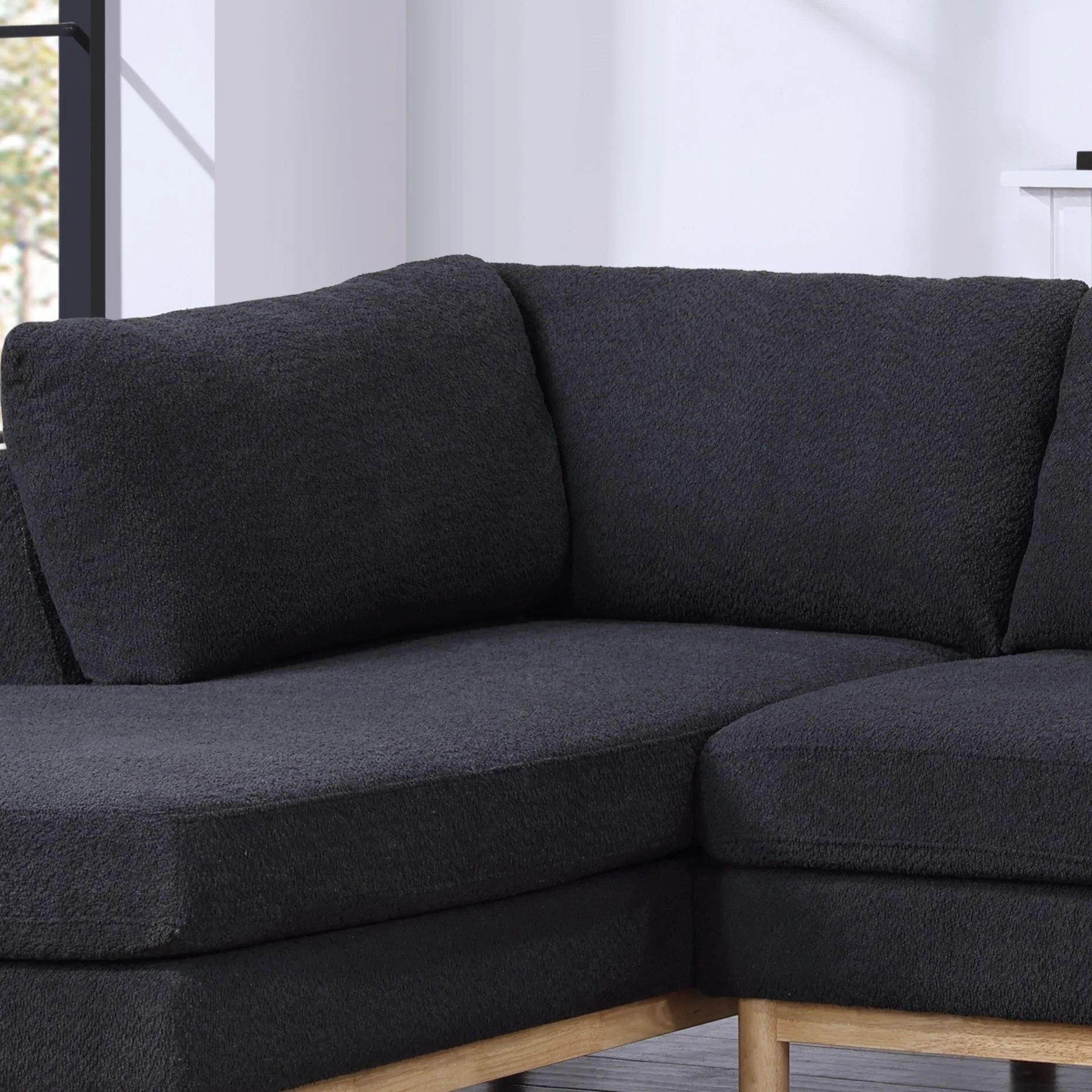 Hallie - Wide Sherpa Double Chaise U-Shape Sectional Sofa - Image 2
