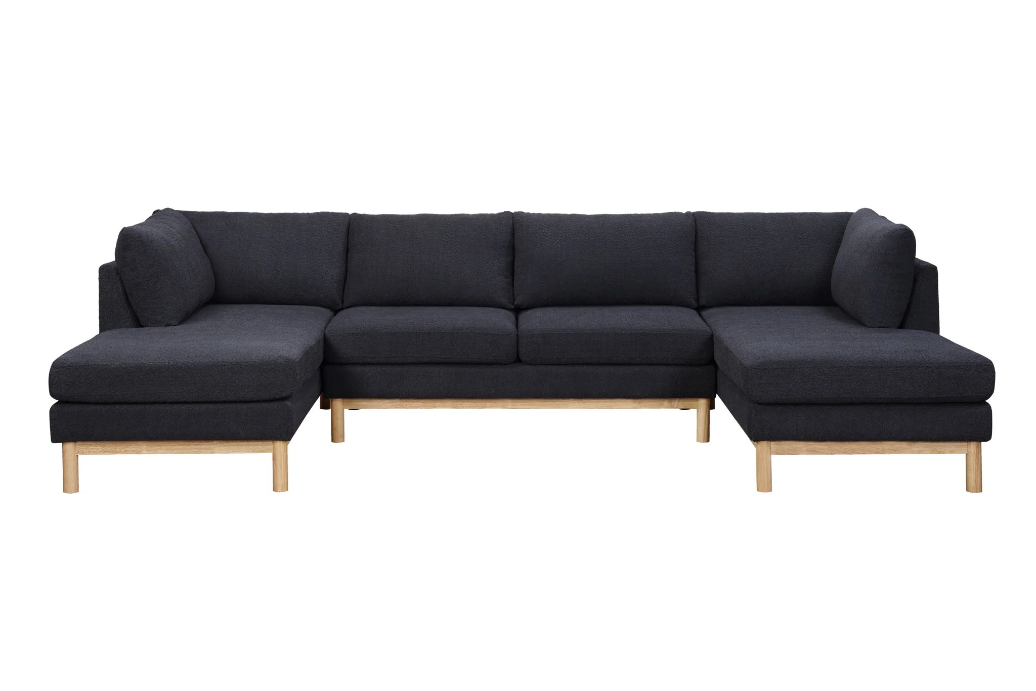 Hallie - Wide Sherpa Double Chaise U-Shape Sectional Sofa - Image 3