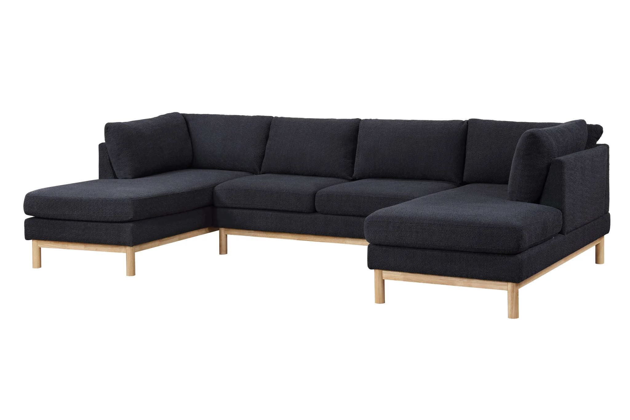 Hallie - Wide Sherpa Double Chaise U-Shape Sectional Sofa - Image 5