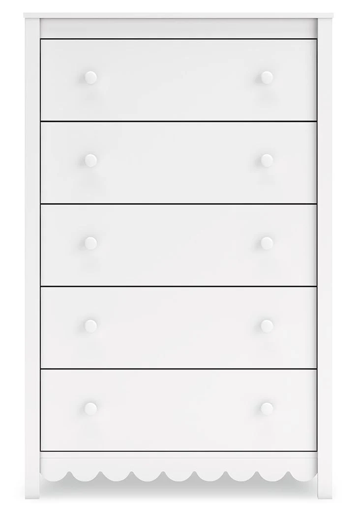 Hallityn - Five Drawer Chest - White - Image 2