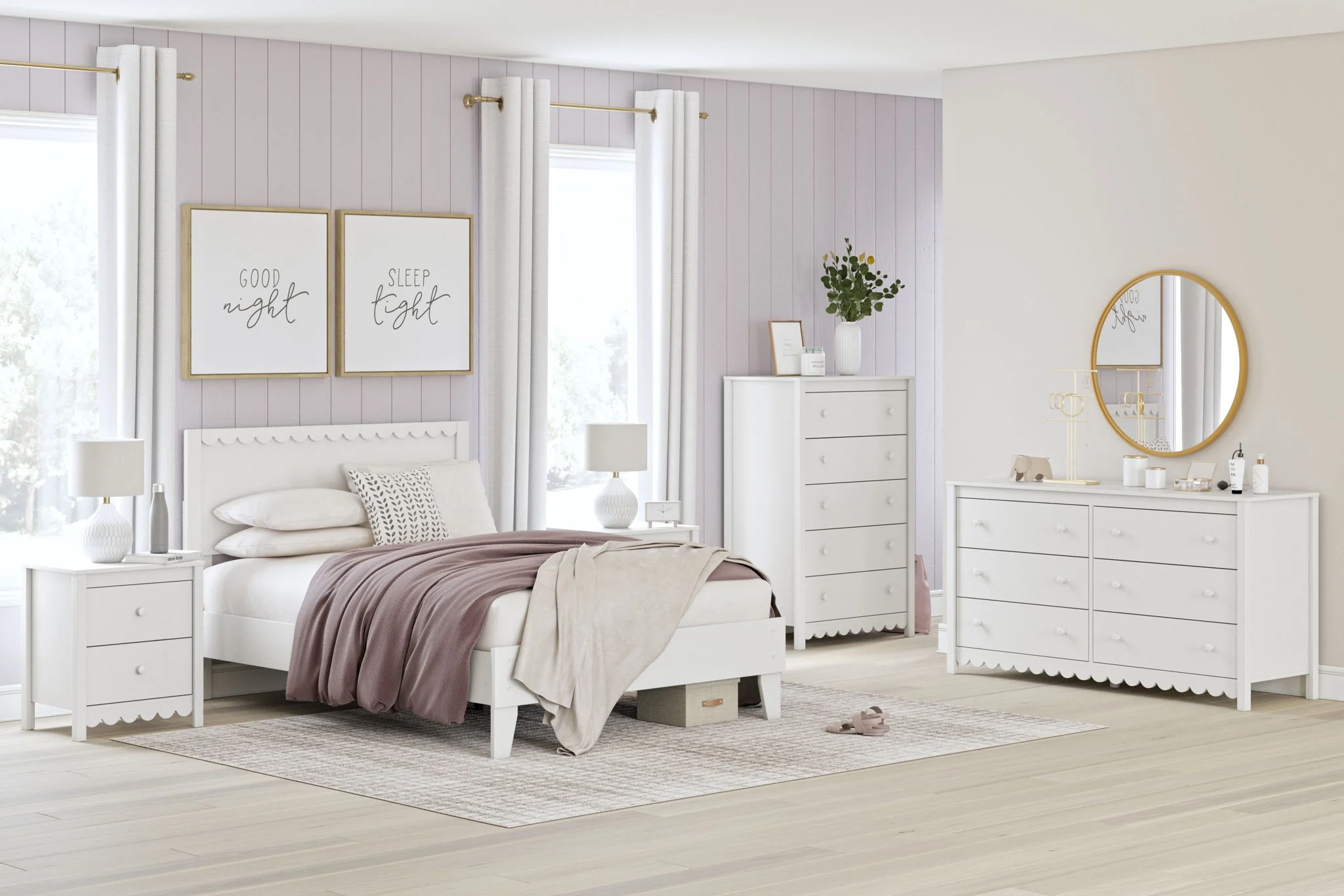 Hallityn - Six Drawer Dresser - White - Image 7