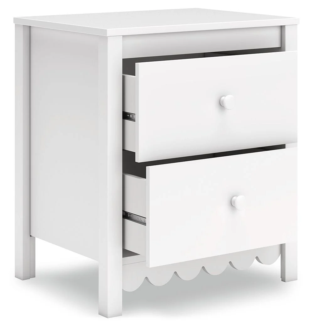 Hallityn - Two Drawer Night Stand - White - Image 3