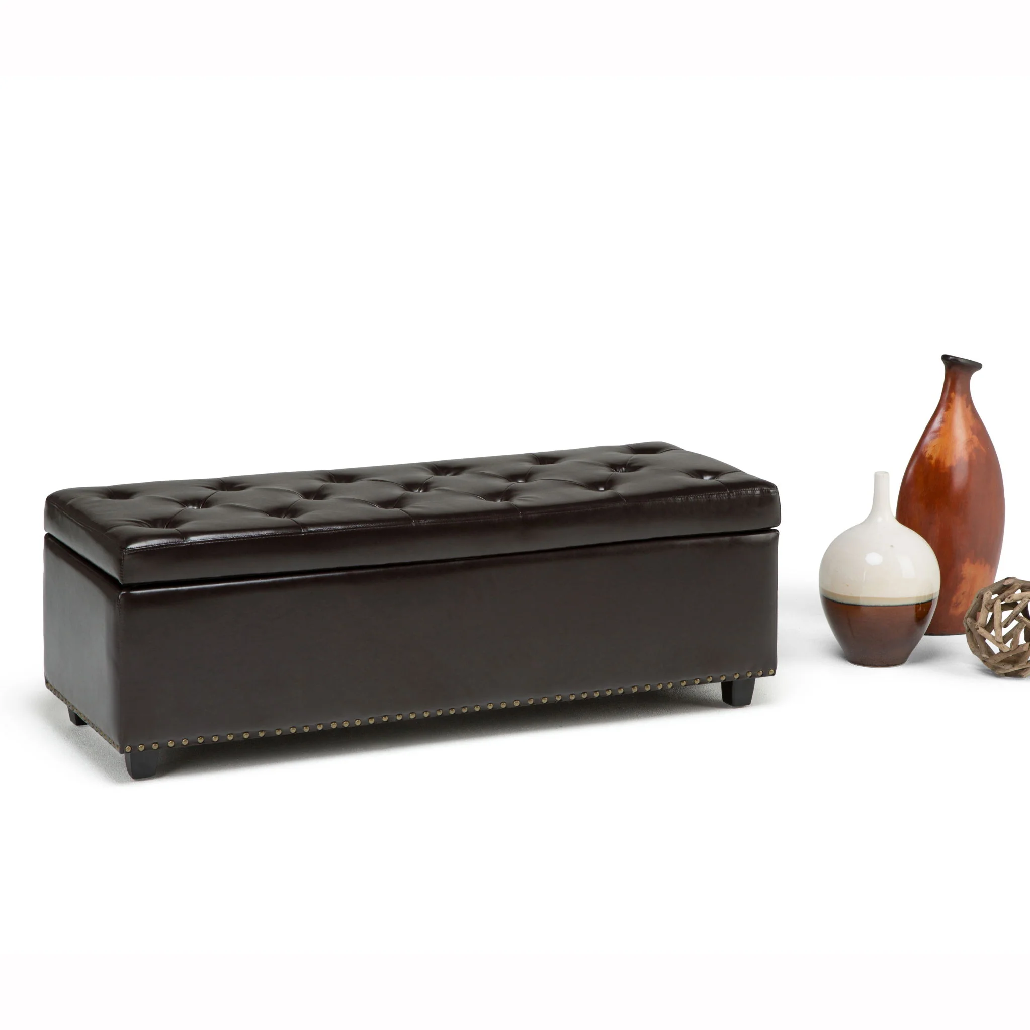 Hamilton - Storage Ottoman - Coffee Brown - Image 3