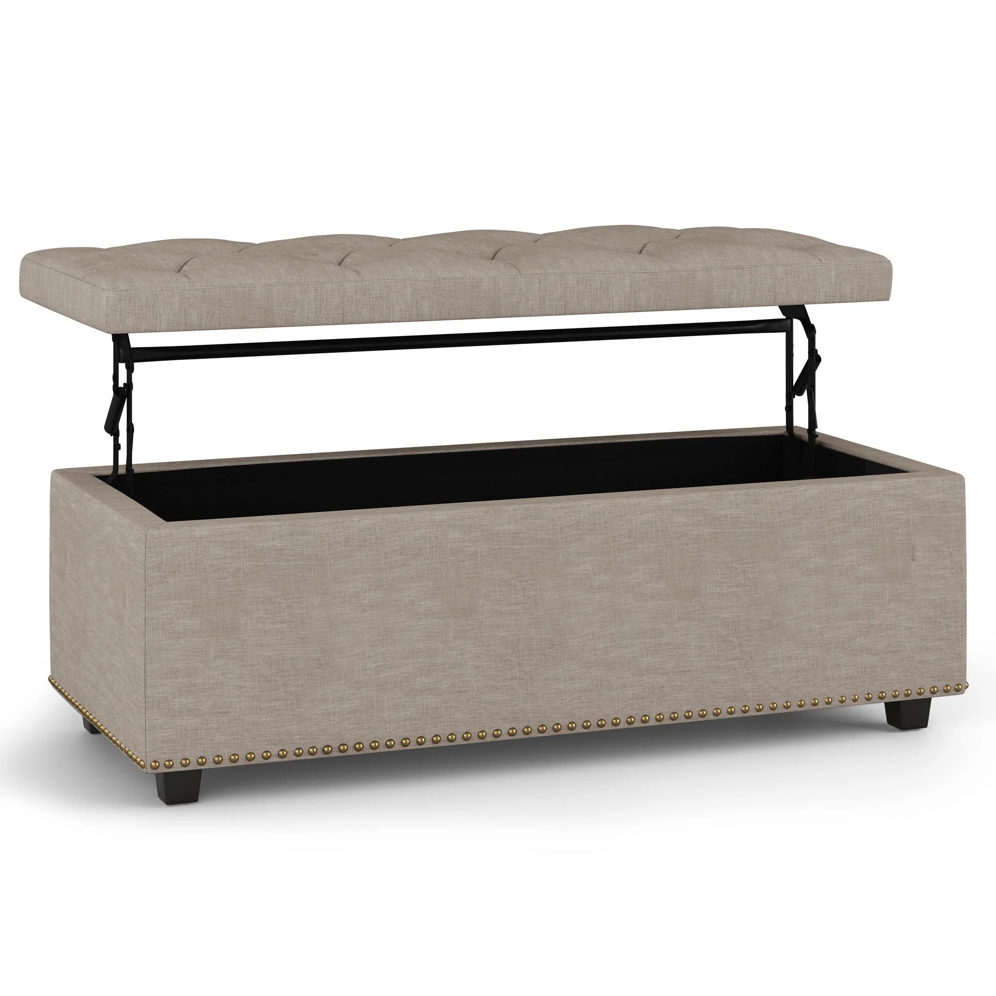 Hamilton - Upholstered Lift Top Rectangular Storage Ottoman - Image 4