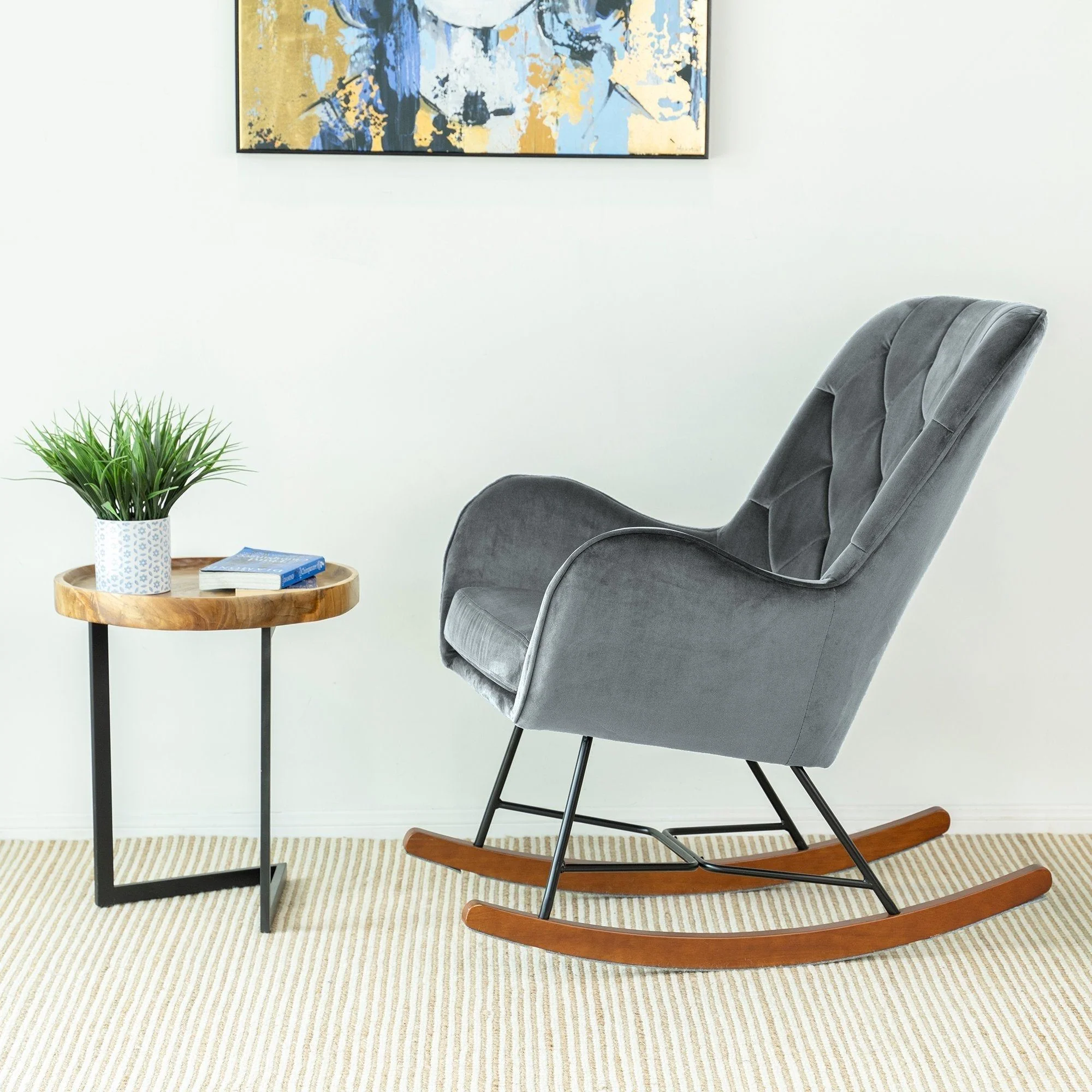 Hannah - Rocking Chair - Gray - Image 9