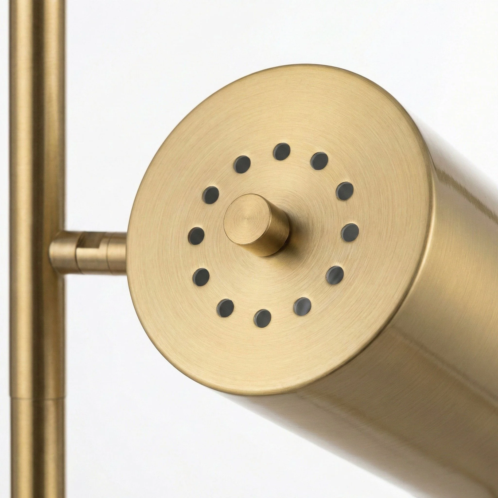 Harmony - Floor Lamp With Rotary Switch Triple Spots Block Base - Gold - Image 8
