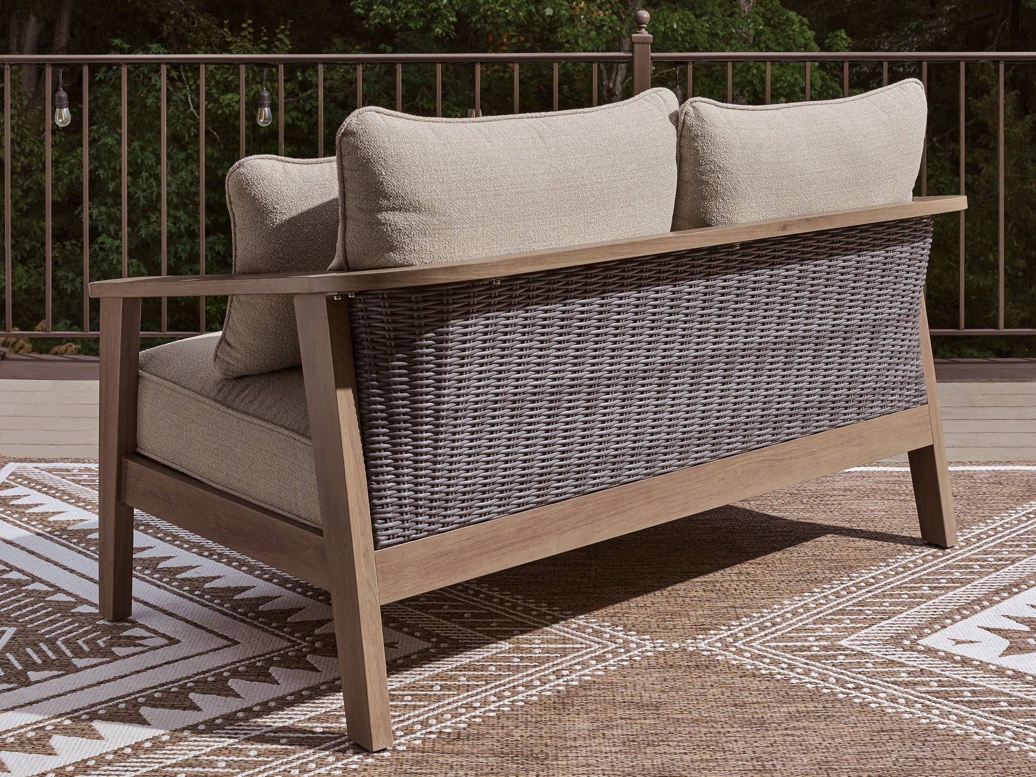 Harmony Headlands - Loveseat With Cushion - Natural / Gray - Image 2
