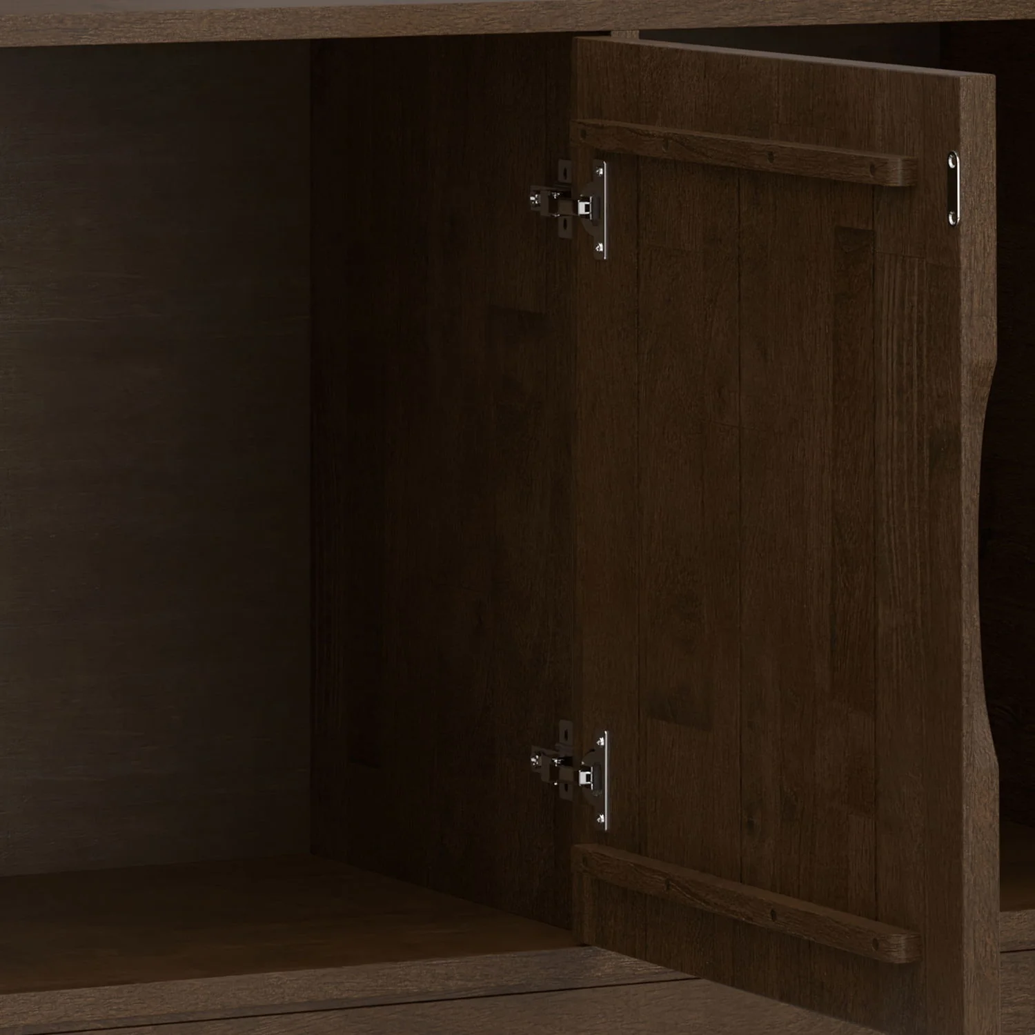 Harper - 3 Door Sideboard Buffet / Storage Cabinet - Walnut Brown - Image 14