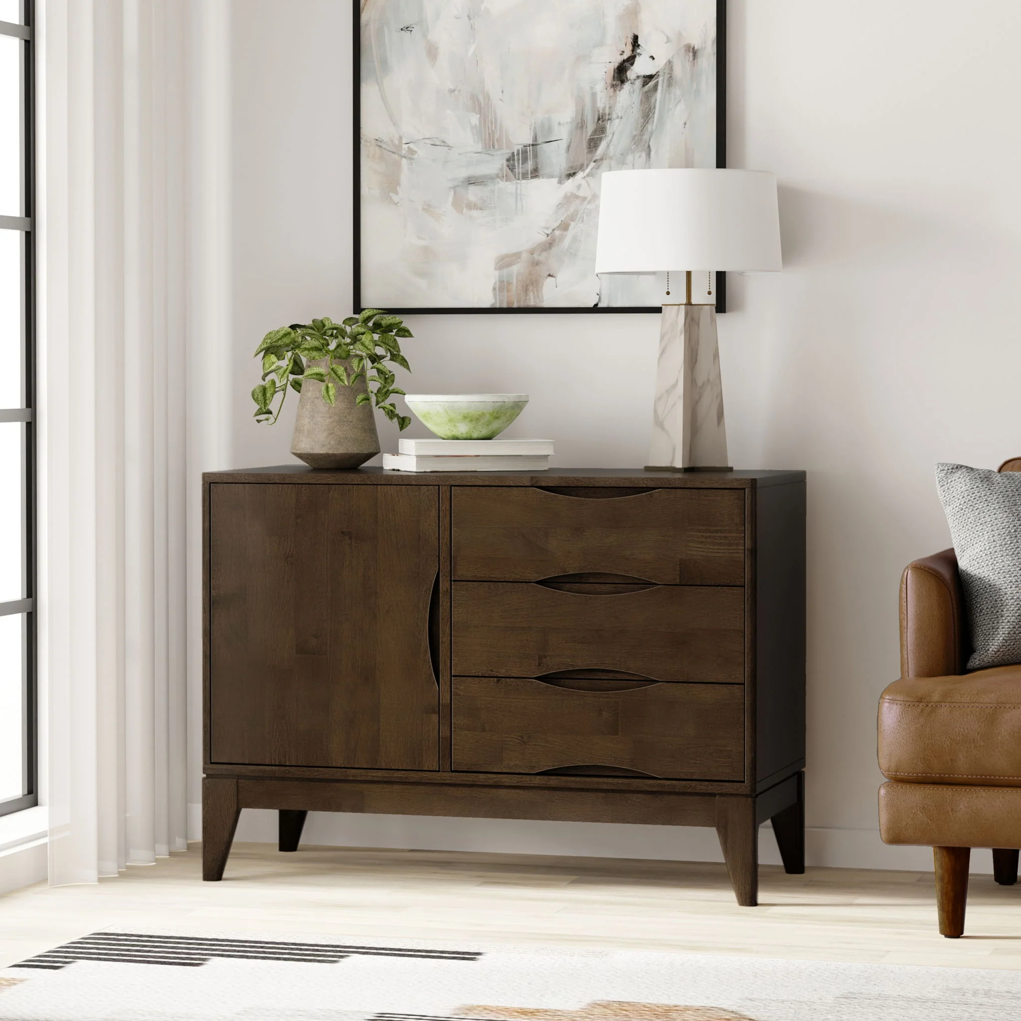 Harper - 3 Drawer Sideboard - Walnut Brown - Image 6