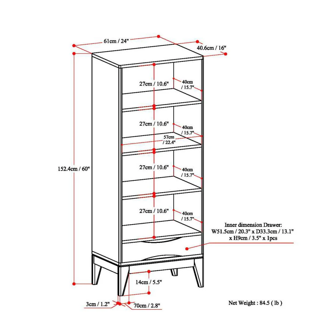 Harper - Handcrafted Bookcase With Storage - Image 20