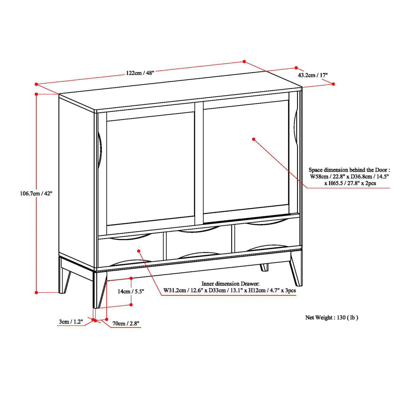 Harper - Handcrafted Medium Storage Cabinet - Image 10