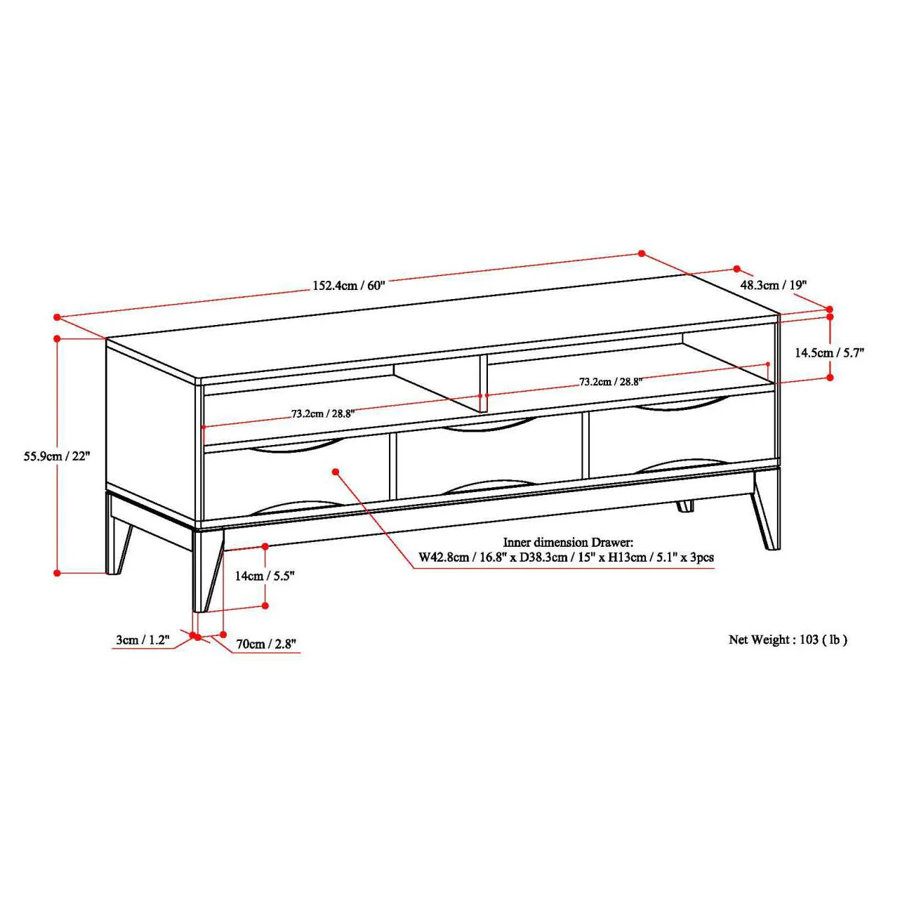 Harper - Handcrafted TV Media Stand - Image 18