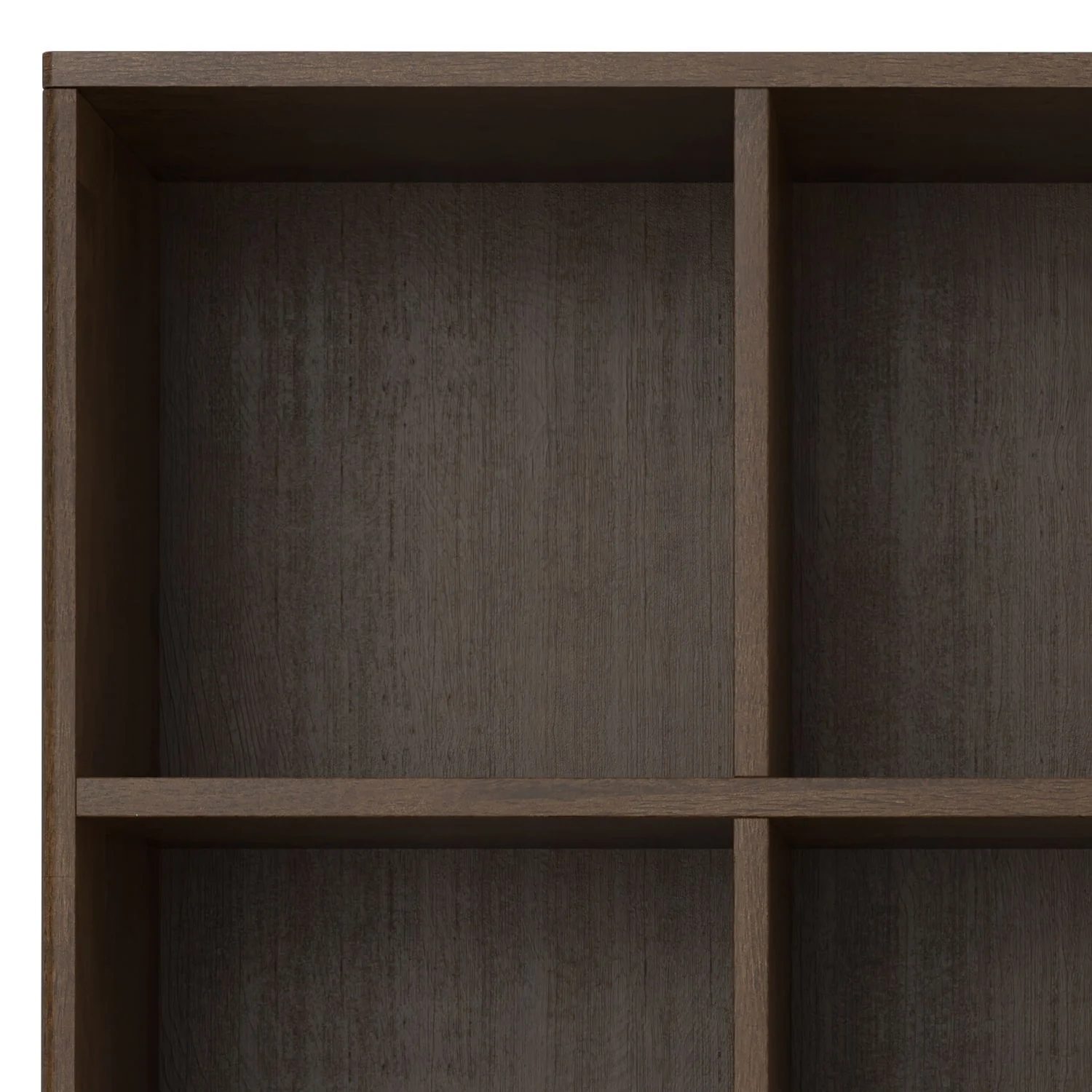 Harper - Low 6 Cube Storage With Drawers - Walnut Brown - Image 3