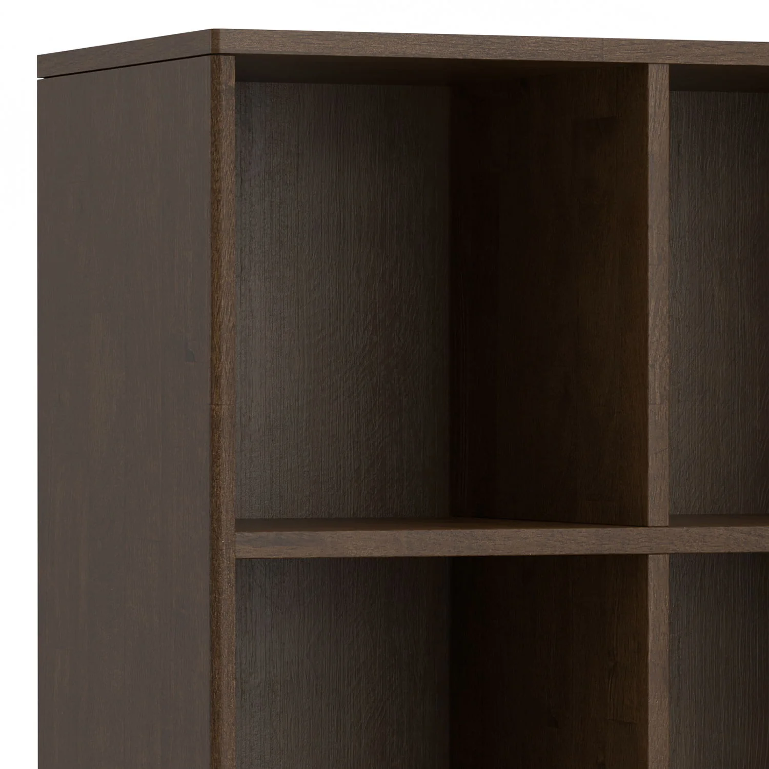 Harper - Low 6 Cube Storage With Drawers - Walnut Brown - Image 4