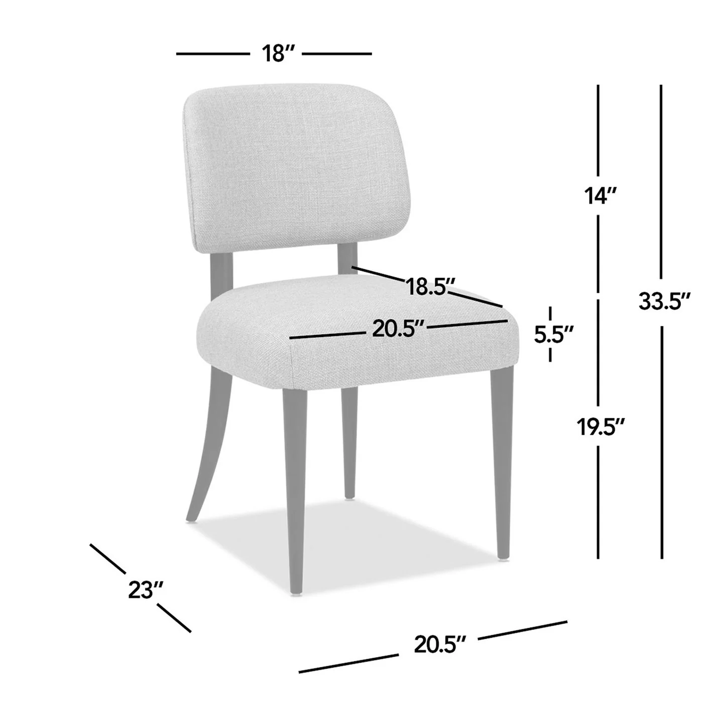 Harriet - Split Back Upholstered Dining Side Chair (Set of 2) - Merino Gray - Image 4