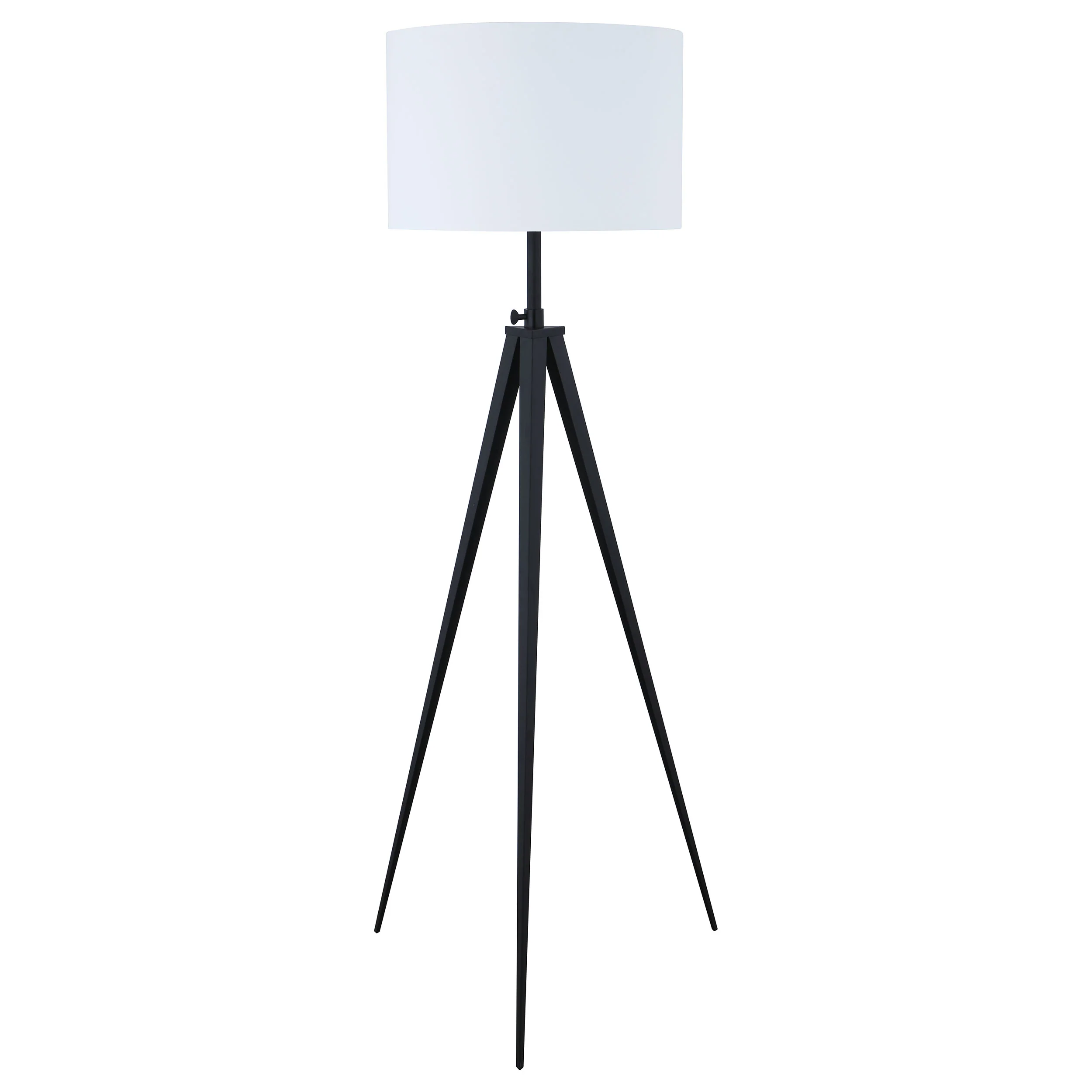 Harrington - Drum Shade Metal Tripod Floor Lamp - Black - Image 4