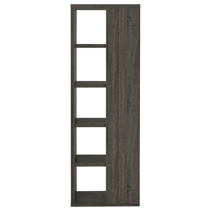 Harrison - 5-Shelf Bookshelf - Weathered Gray - Image 6