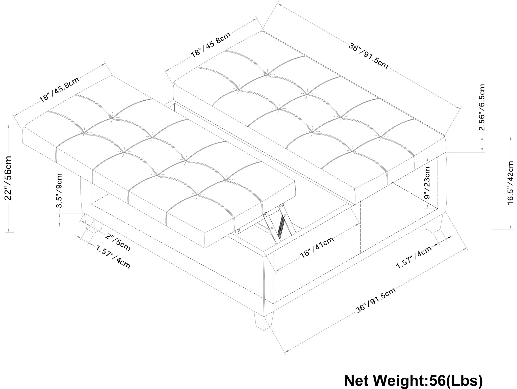 Harrison - Large Coffee Table Storage Ottoman - Image 33