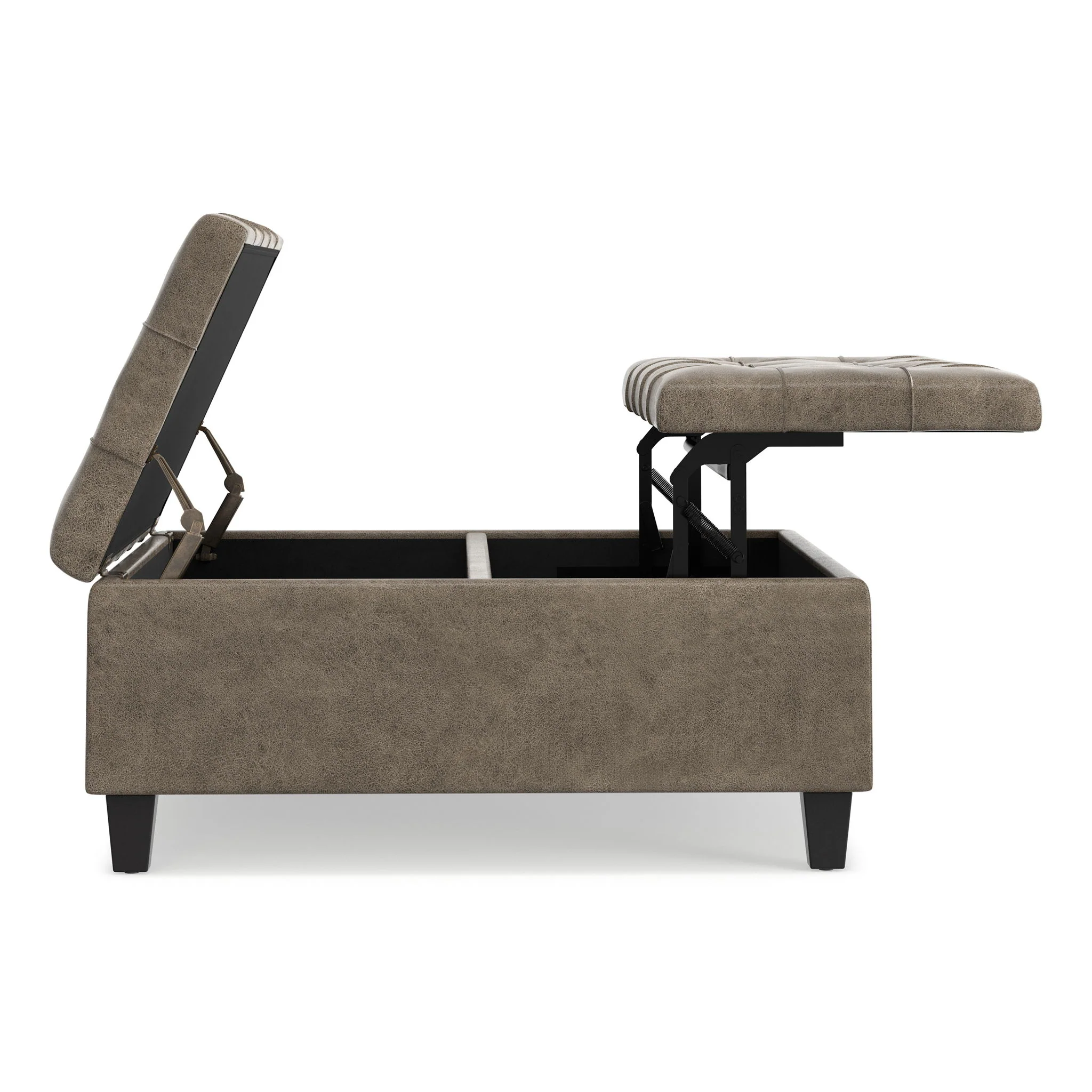 Harrison - Square Coffee Table Ottoman - Brown - Image 4