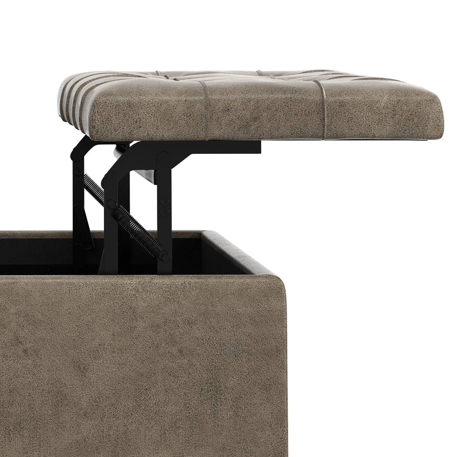 Harrison - Square Coffee Table Ottoman - Brown - Image 9