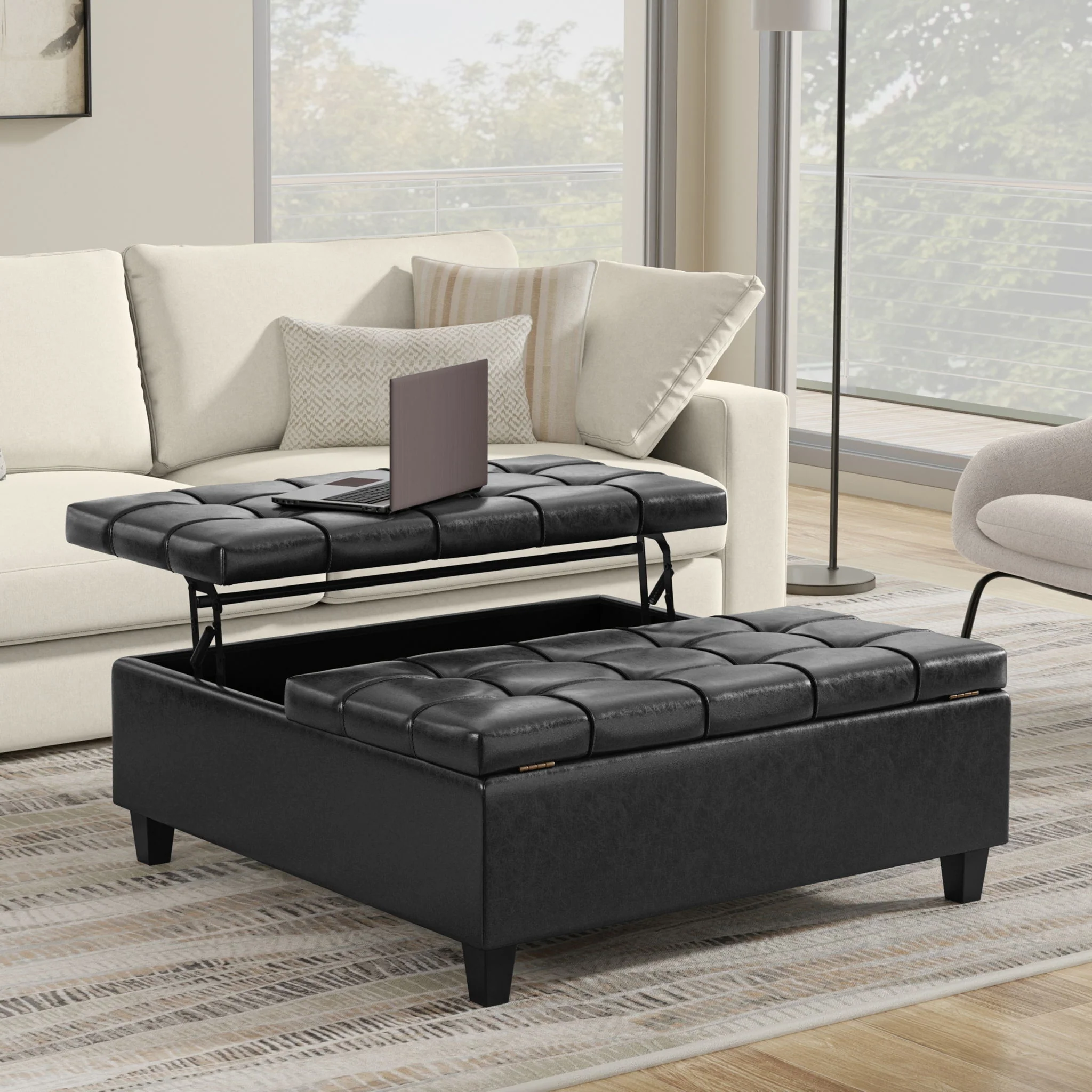 Harrison - Upholstered Coffee Table Storage Ottoman - Image 117