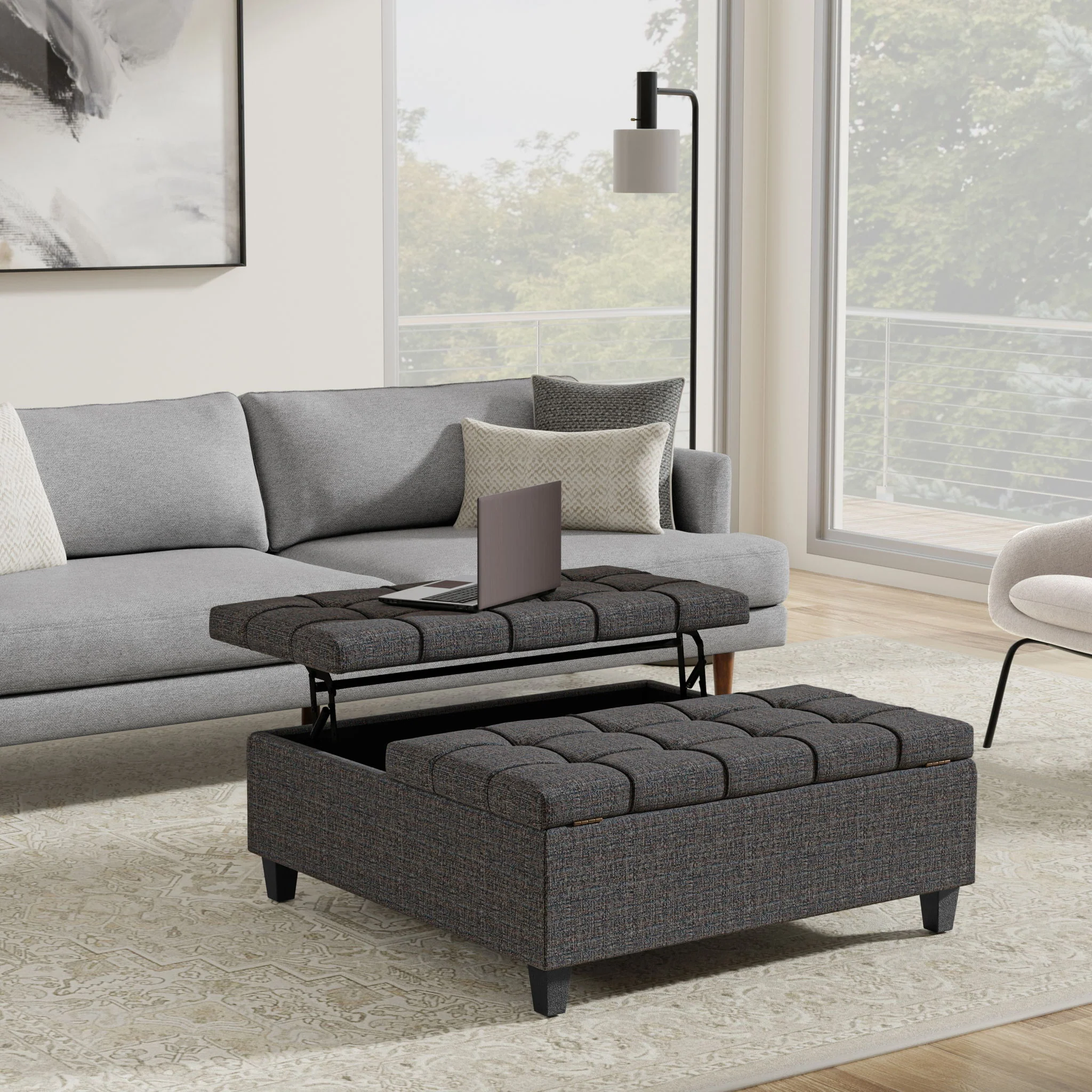 Harrison - Upholstered Coffee Table Storage Ottoman - Image 150