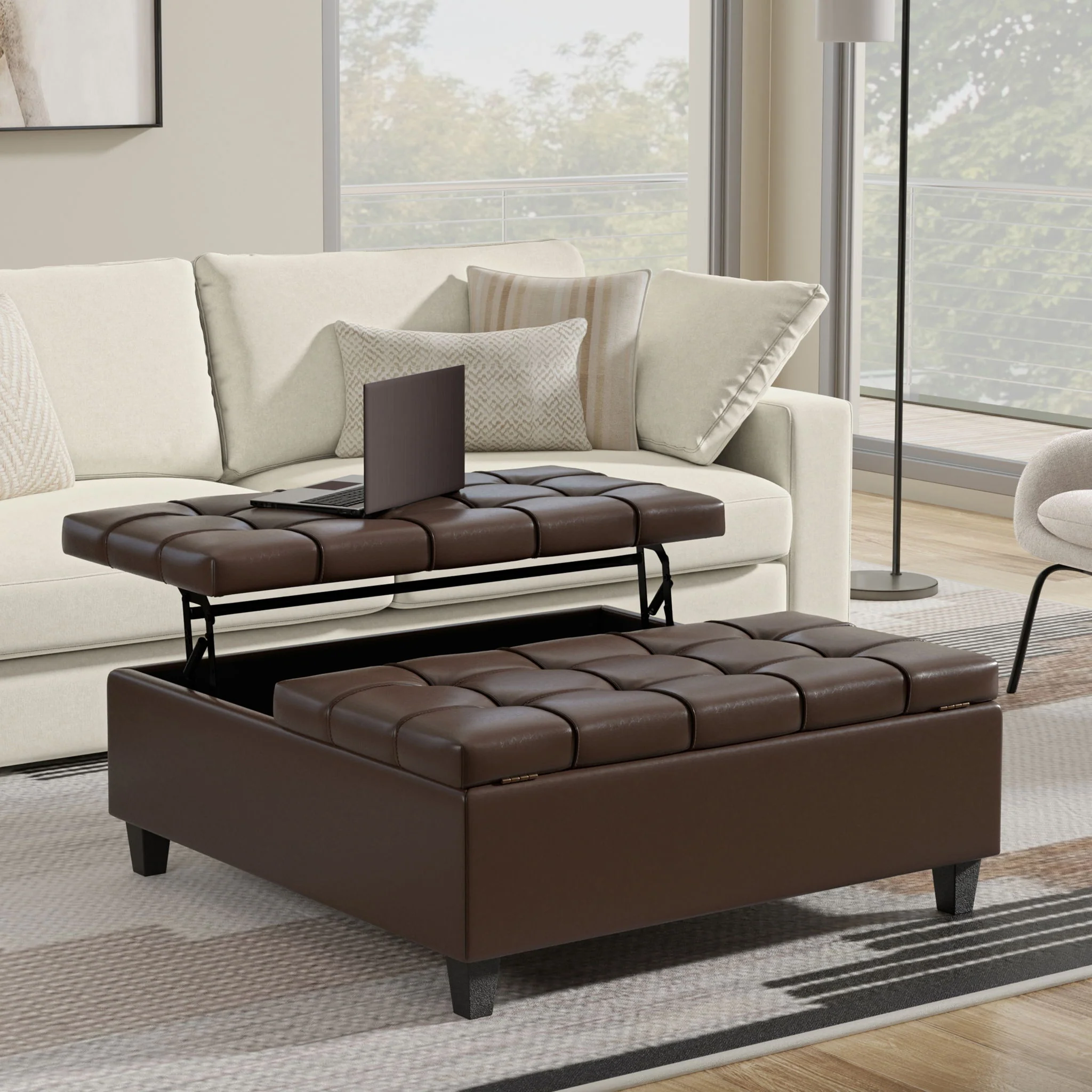Harrison - Upholstered Coffee Table Storage Ottoman - Image 33