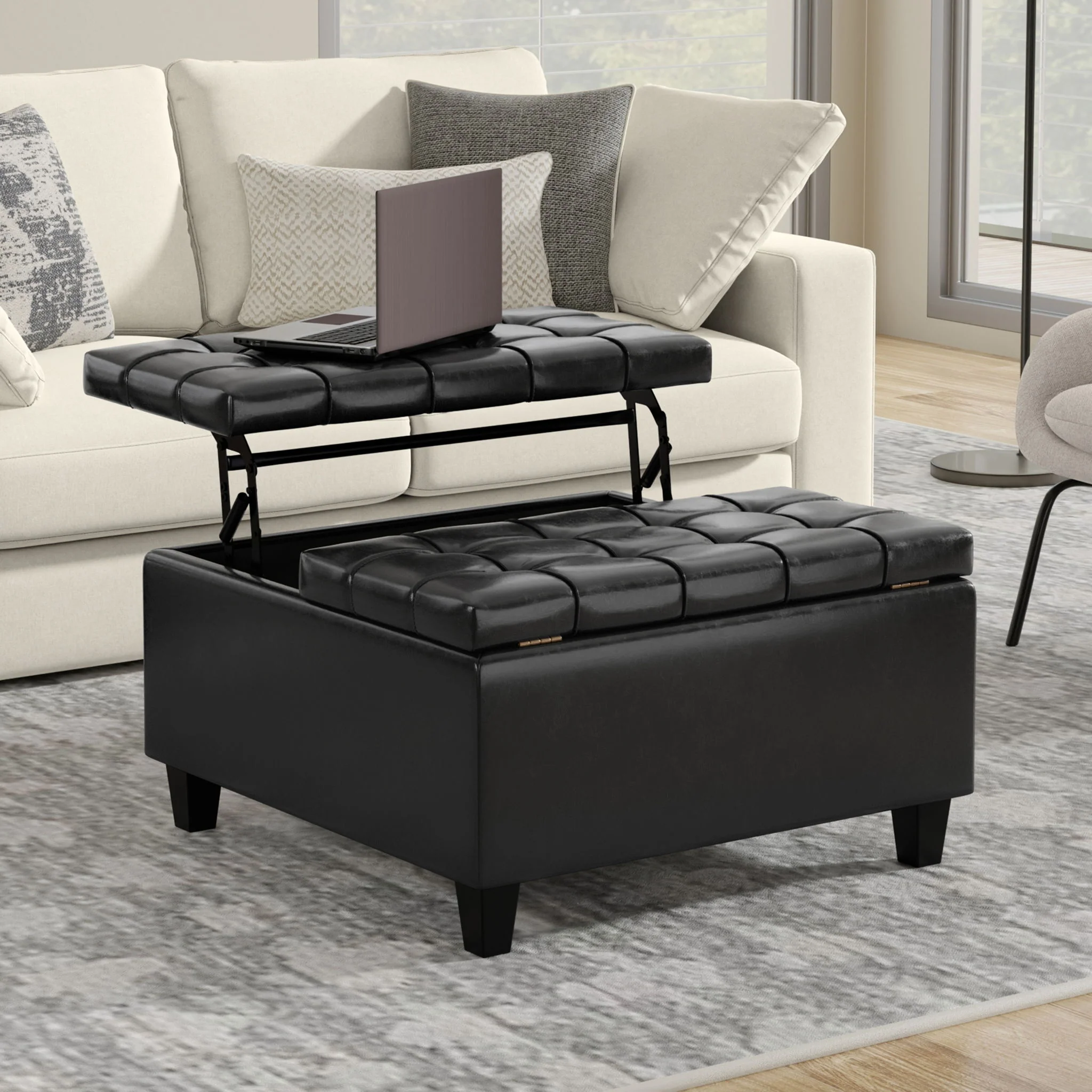 Harrison - Upholstered Coffee Table Storage Ottoman - Image 35