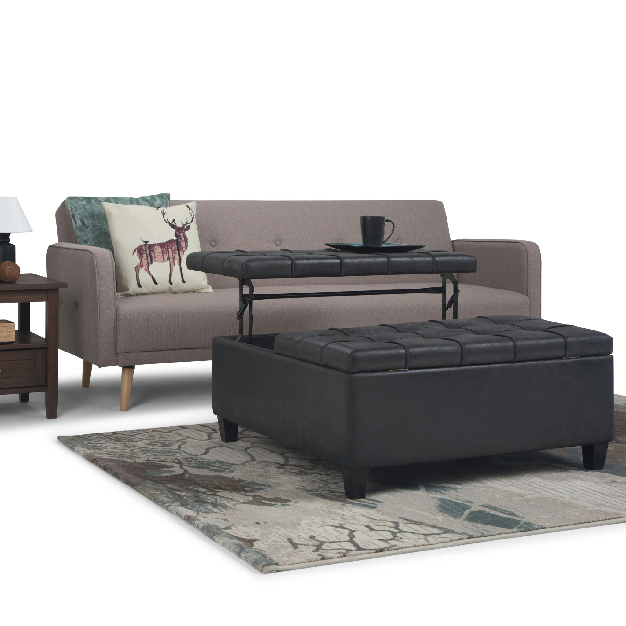 Harrison - Upholstered Coffee Table Storage Ottoman - Image 36