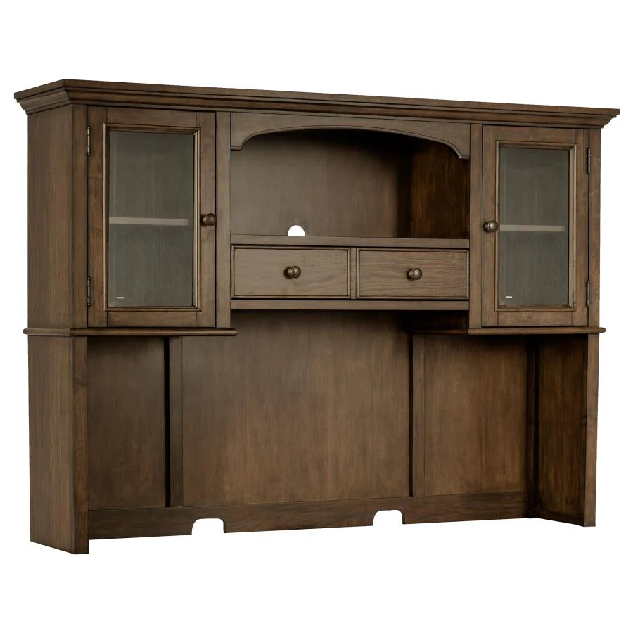 Hartshill - 2-Door Hutch With Shelves - Burnished Oak