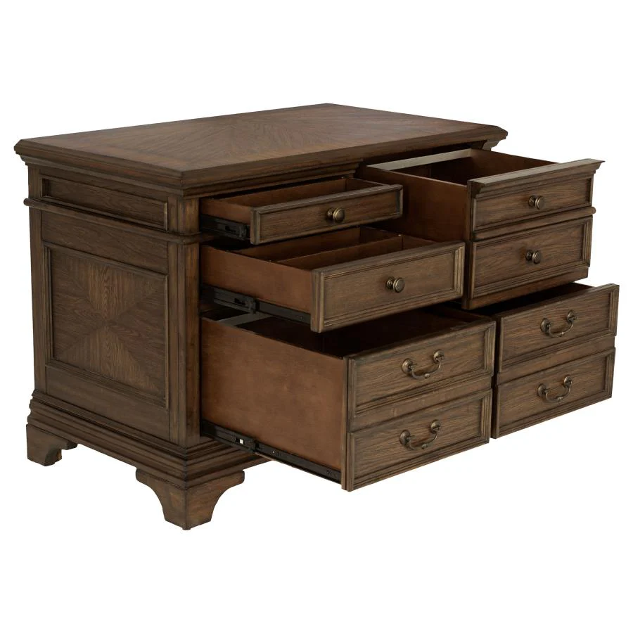 Hartshill - 5-Drawer Home Office File Cabinet - Burnished Oak - Image 3