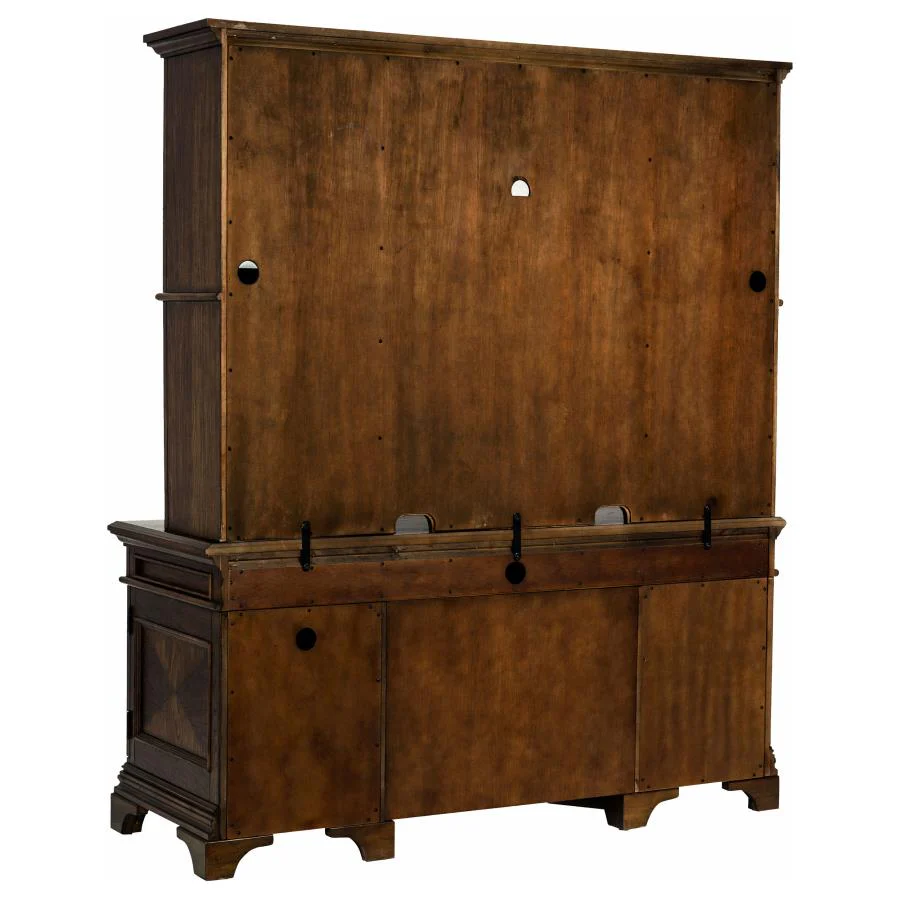 Hartshill - 5-Drawer Credenza With Hutch - Burnished Oak - Image 6
