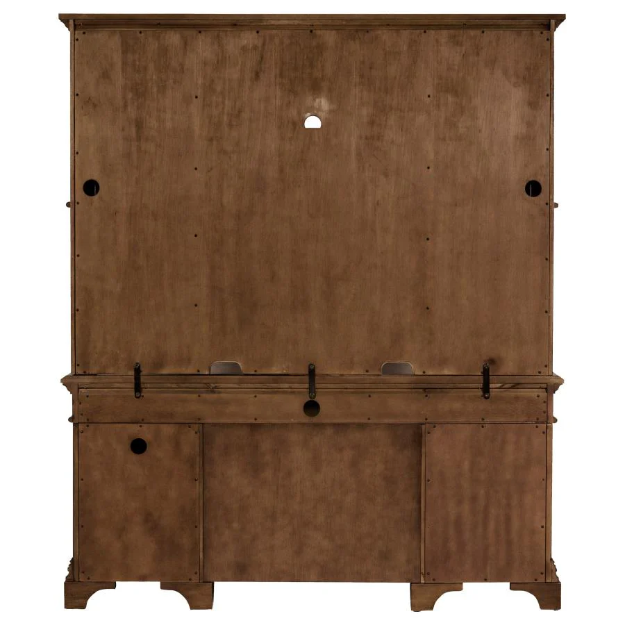 Hartshill - 5-Drawer Credenza With Hutch - Burnished Oak - Image 7