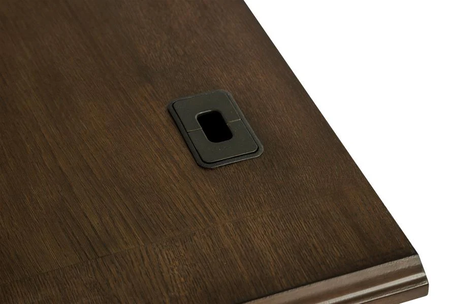 Hartshill - 5-Drawer Credenza Office Desk Burnish Oak - Burnished Oak - Image 15