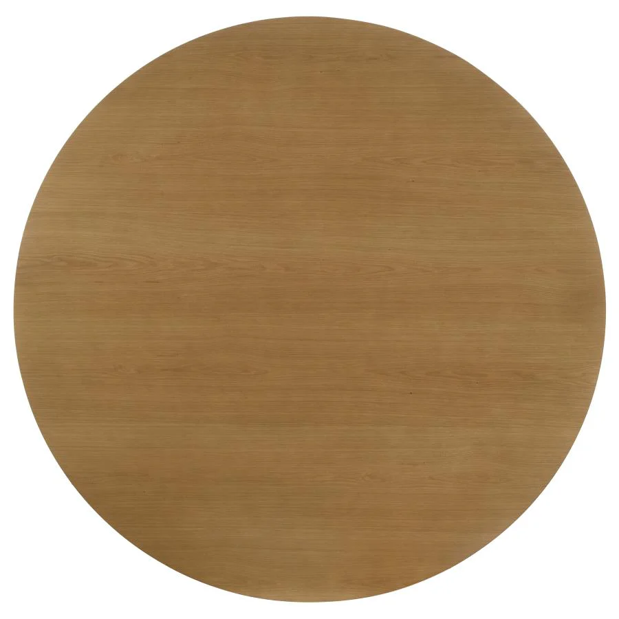 Hartville - 60" Round Dining Table - Natural Light Brown - Image 4