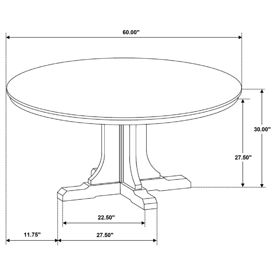 Hartville - 60" Round Dining Table - Natural Light Brown - Image 7