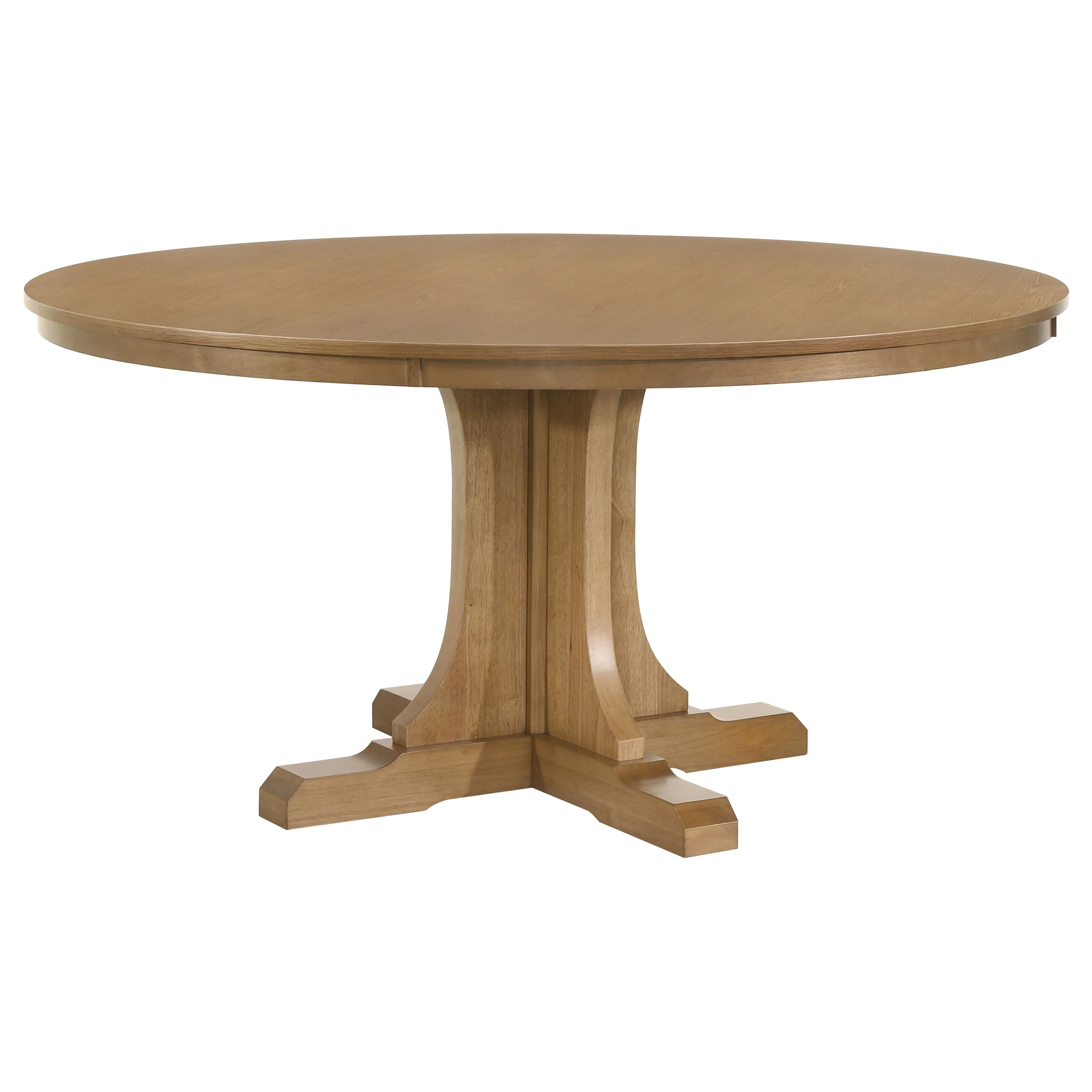 Hartville - 60" Round Dining Table - Natural Light Brown - Image 9