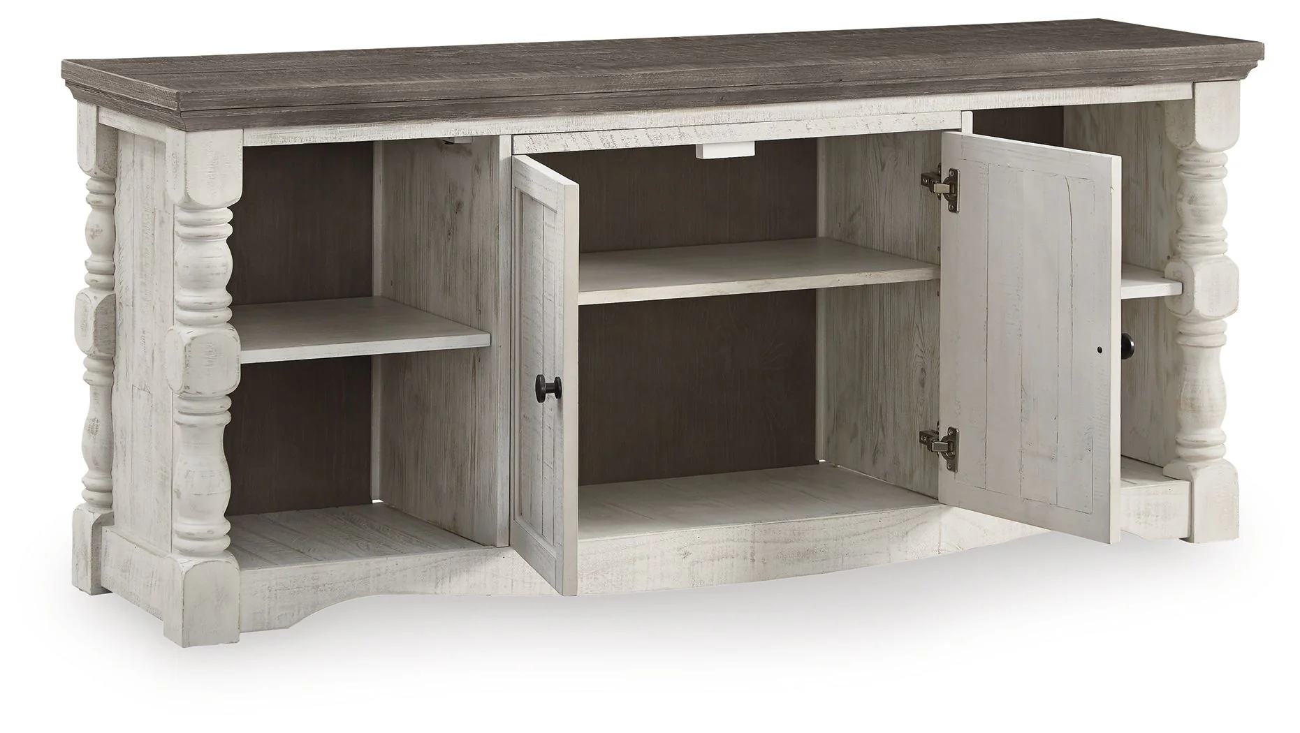 Havalance - Extra Large TV Stand - 2 Doors - Brown / Beige - Image 2