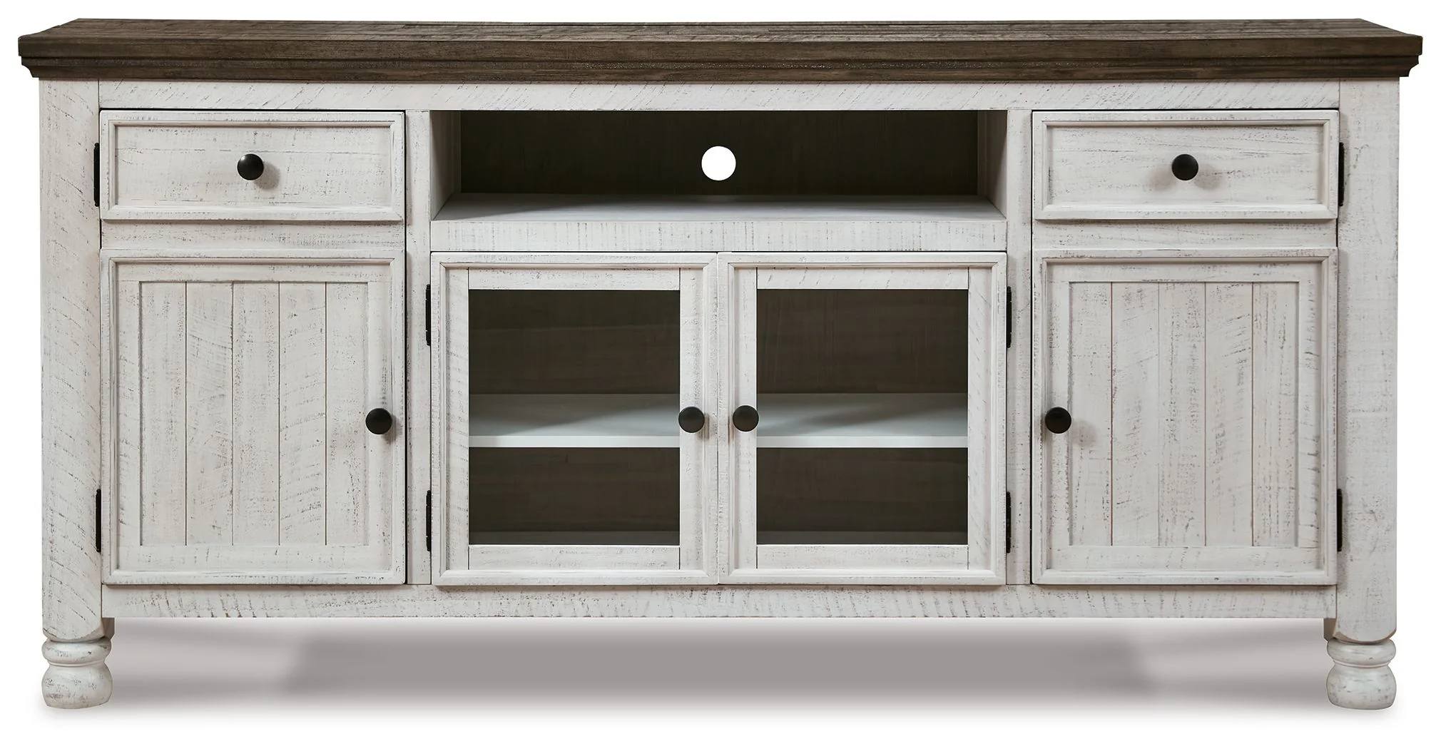 Havalance - Extra Large TV Stand - 4 Doors - Brown / Beige - Image 8