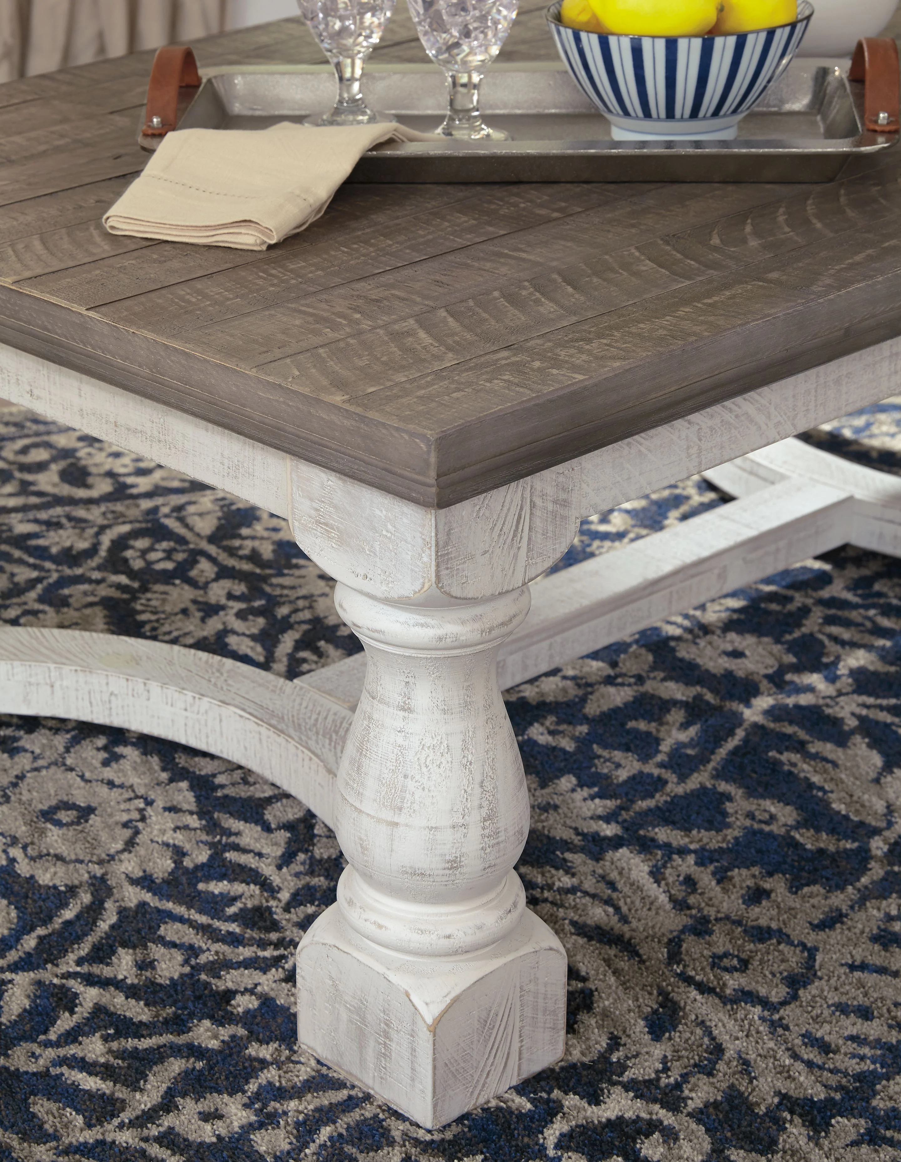 Havalance - Rectangular Cocktail Table - Gray / White - Image 4